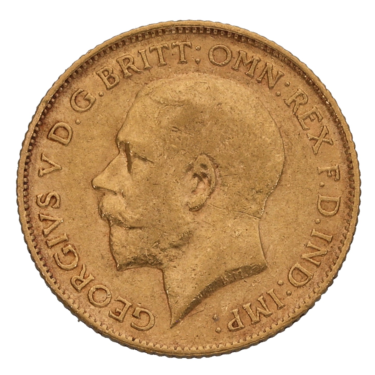 22ct Gold King George V Half Sovereign Coin 1913