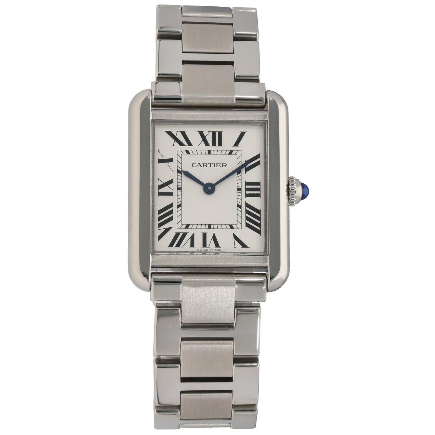 Cartier Tank Solo W5200013, Stainless Steel, White Dial, Front Image