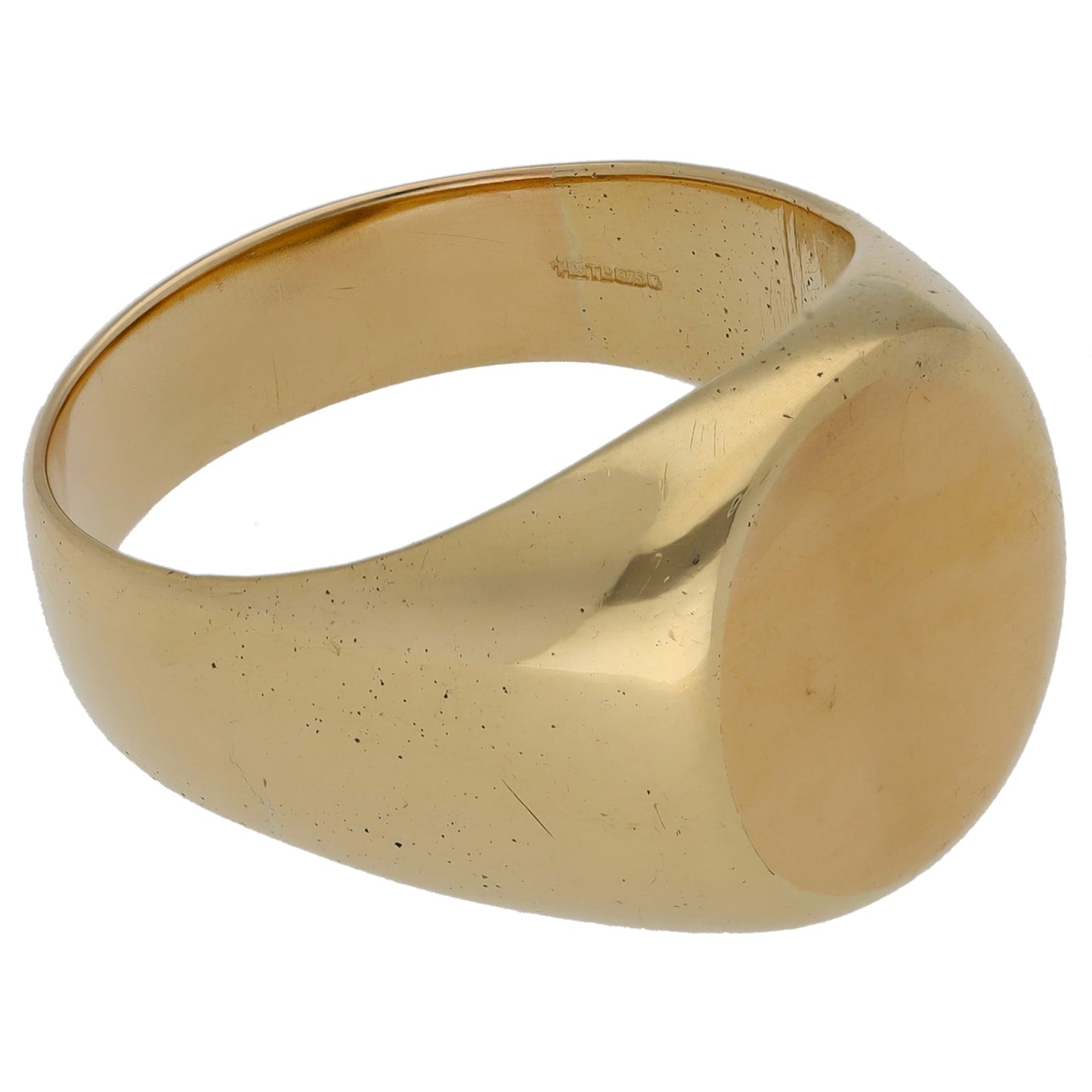9ct Gold Plain Signet Ring Size S