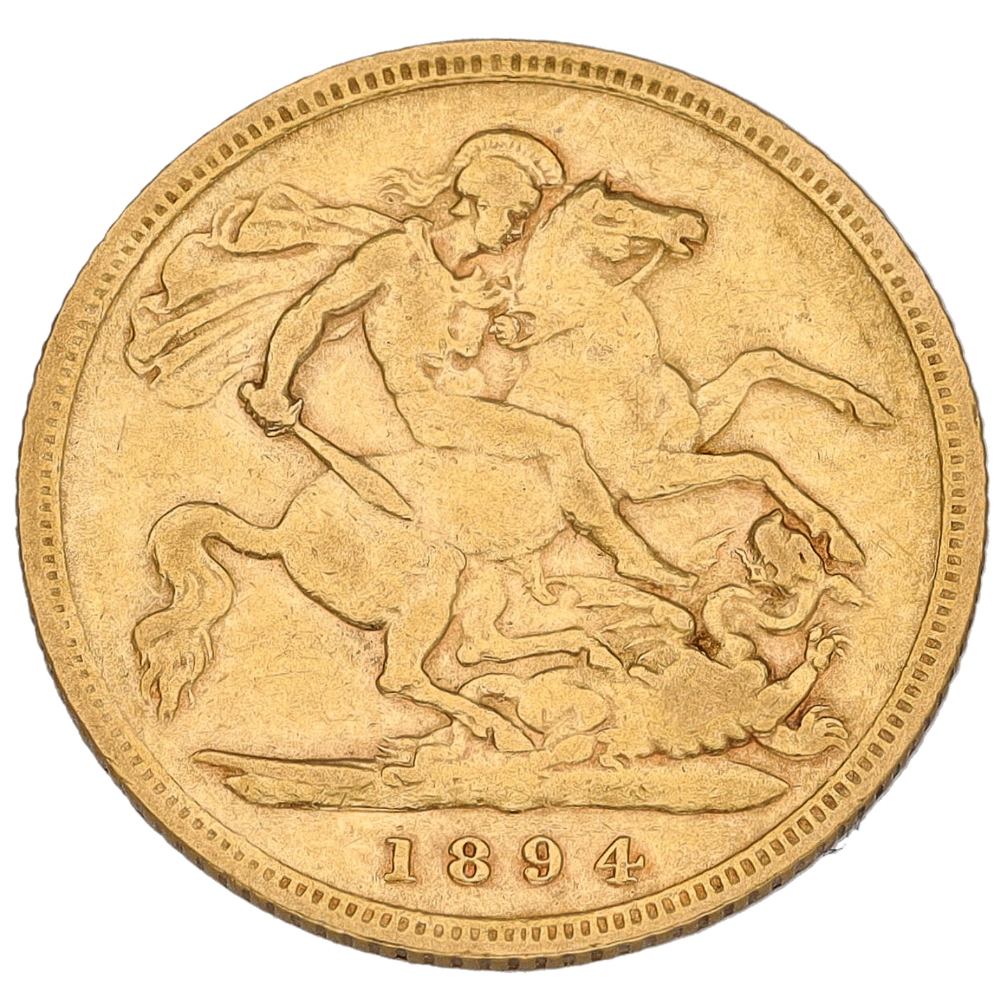 22ct Gold Queen Victoria Half Sovereign Coin 1894