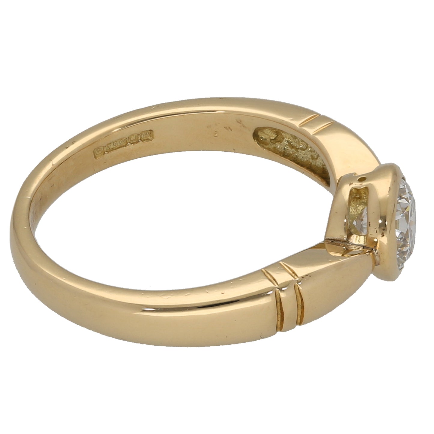 18ct Gold 0.60ct Diamond Solitaire Ring Size O