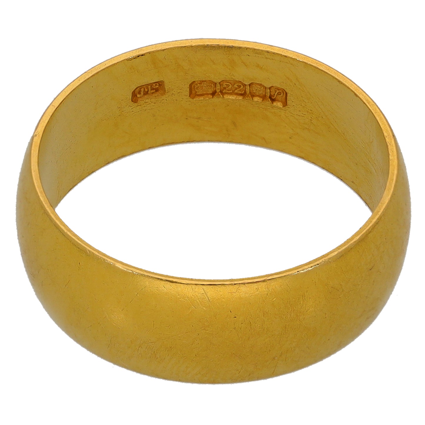 22ct Gold Plain Wedding Ring Size M