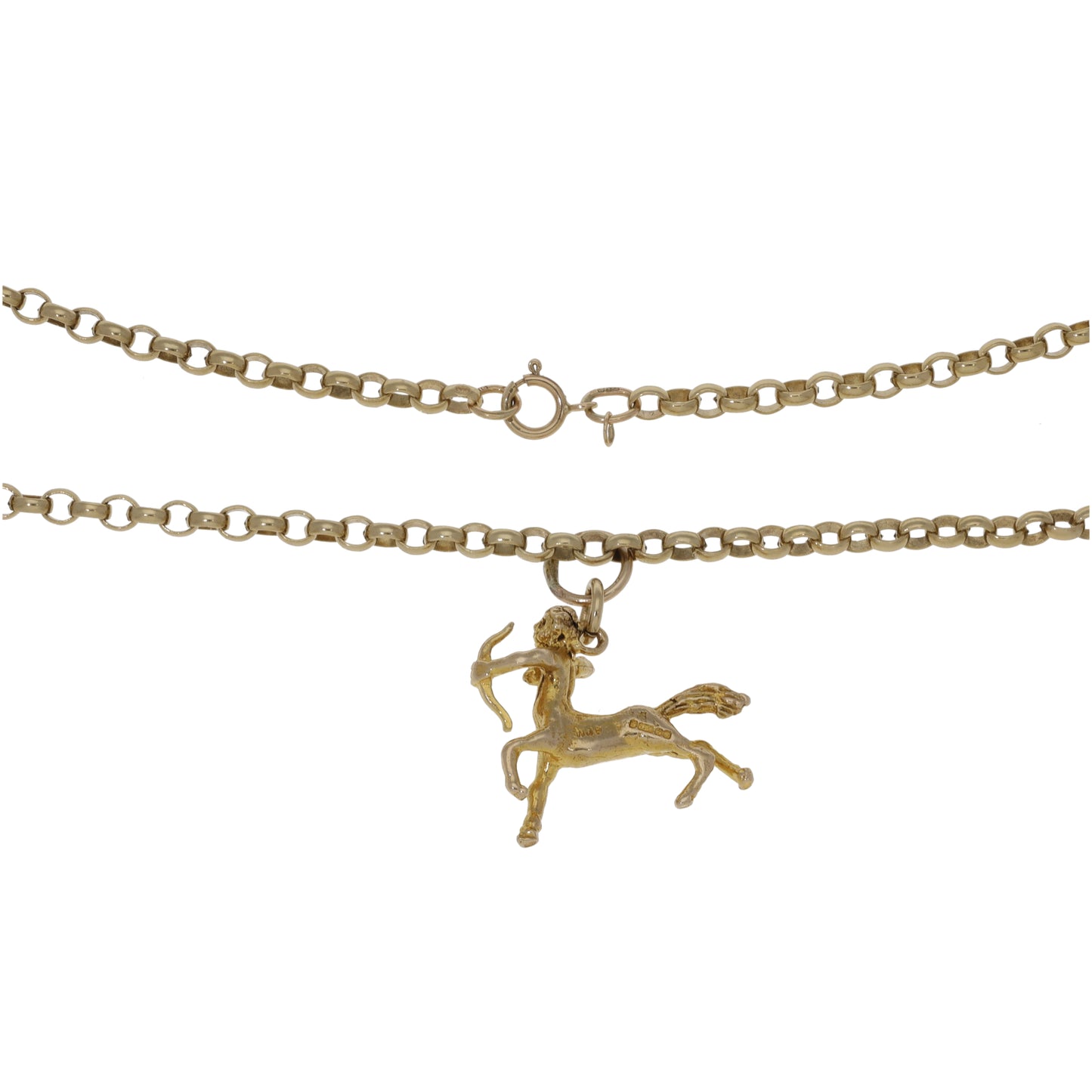 9ct Gold Centaur Pendant With Chain