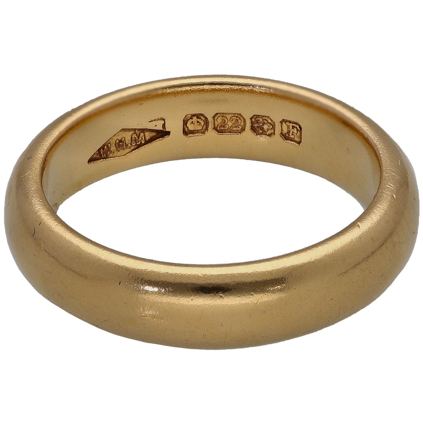 22ct Gold Plain Wedding Ring Size K