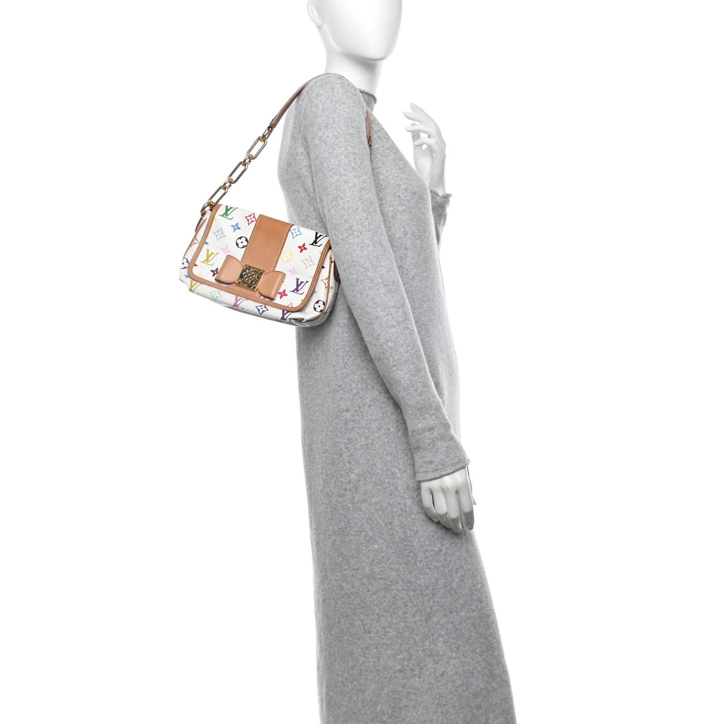 Louis Vuitton Patti-MM Monogram Multicolour Coated Canvas Bag - White