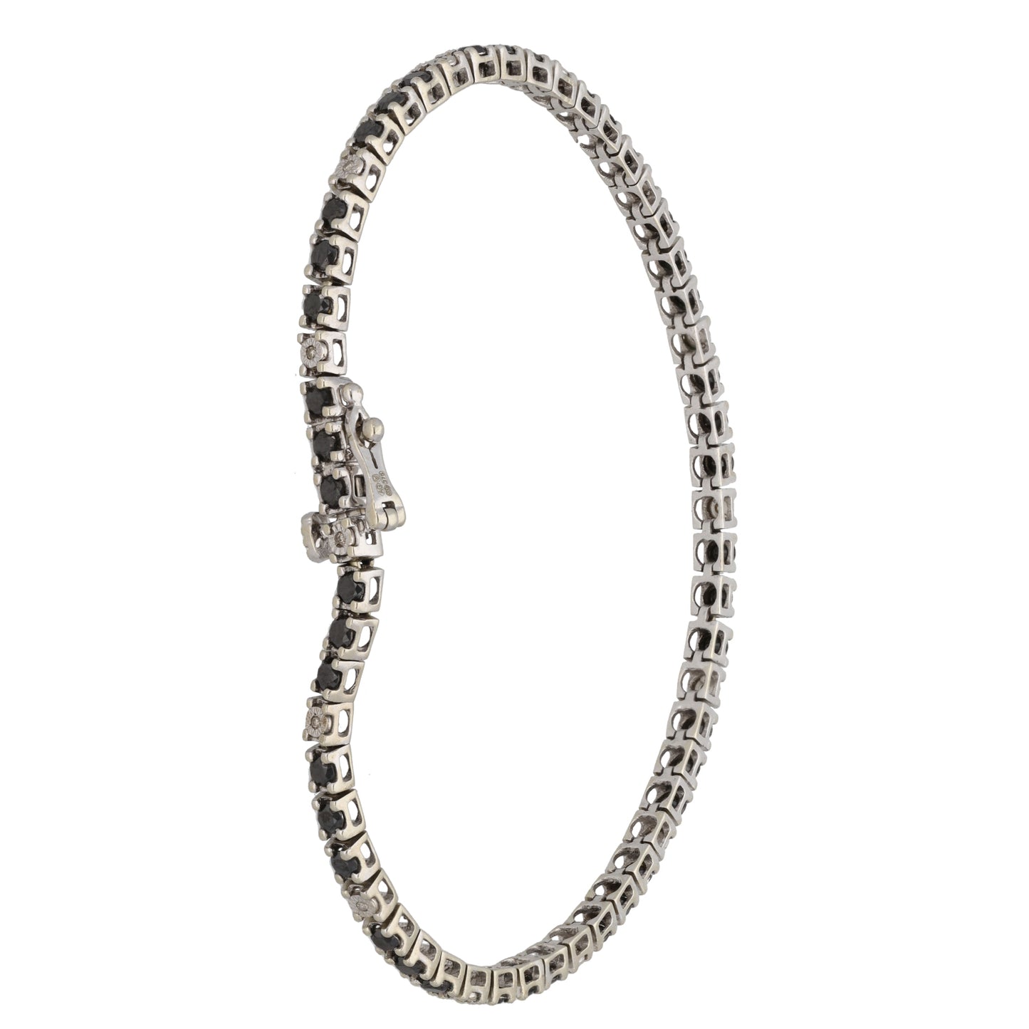 9ct White Gold 2.32ct Diamond Fancy Stone Set Bracelet