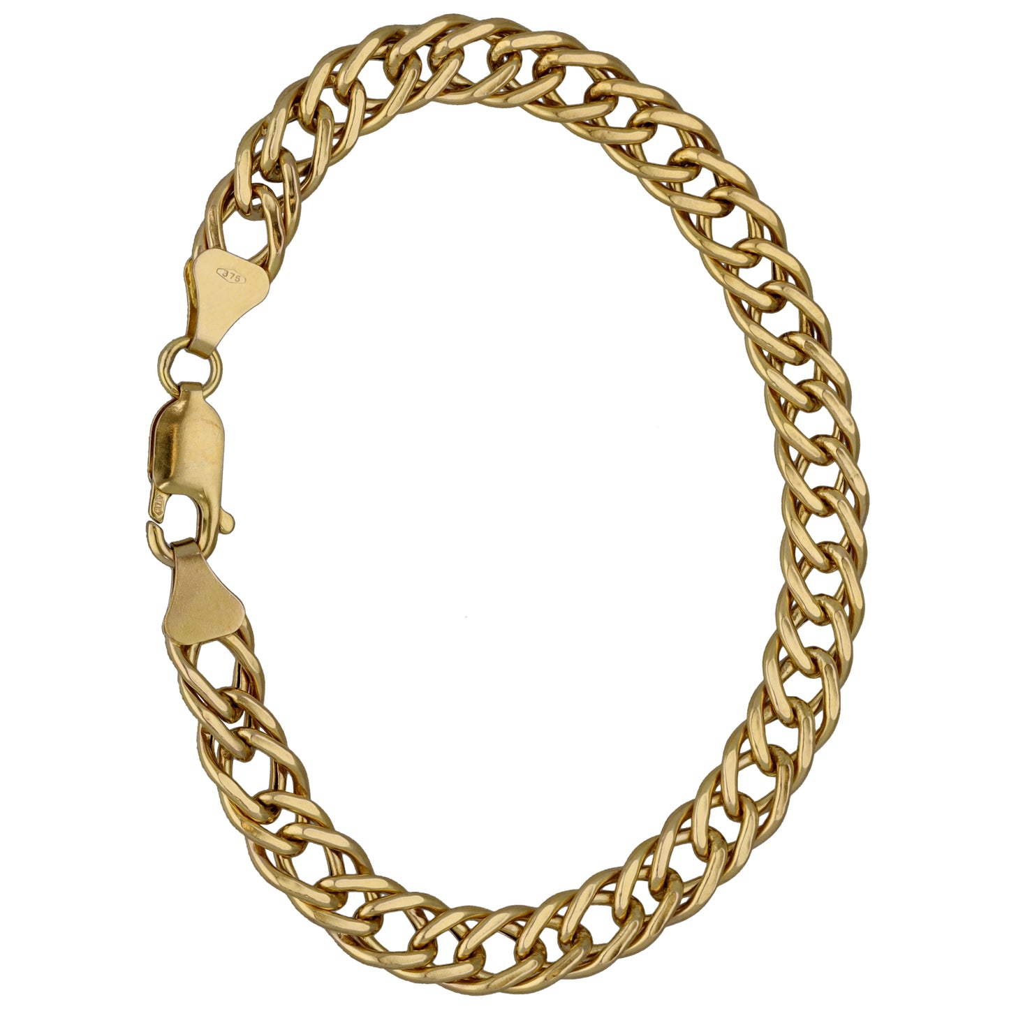 9ct Gold Double Curb Bracelet