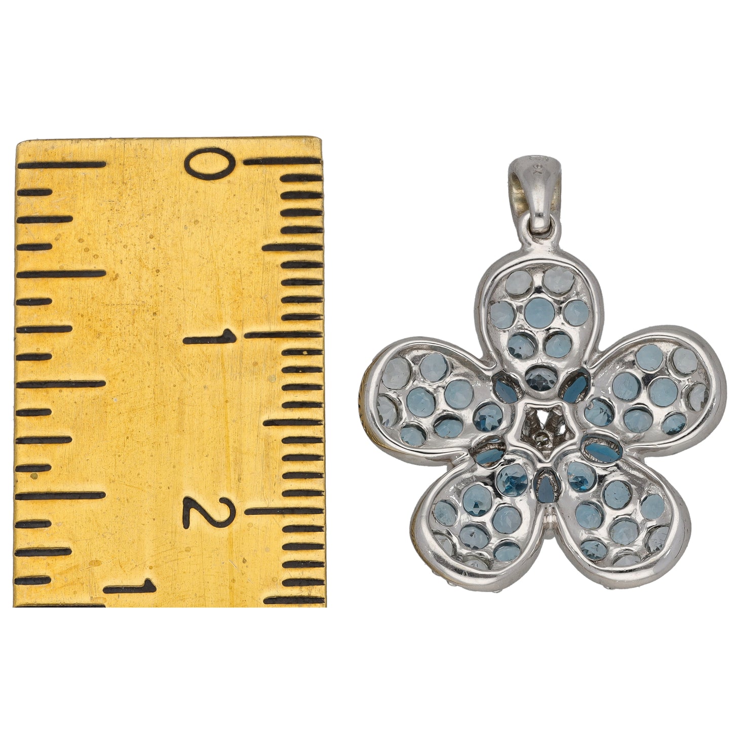 9ct White Gold Topaz Dress/Cocktail Pendant