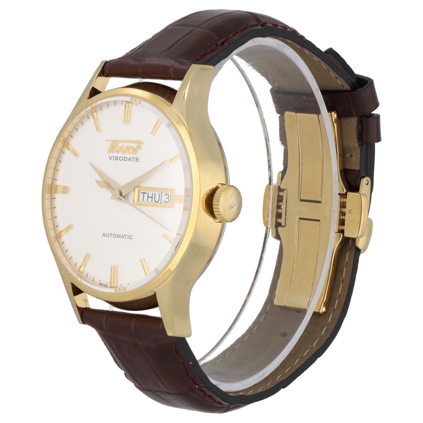 Tissot Visodate T019430 B 40mm Gold Plated Watch