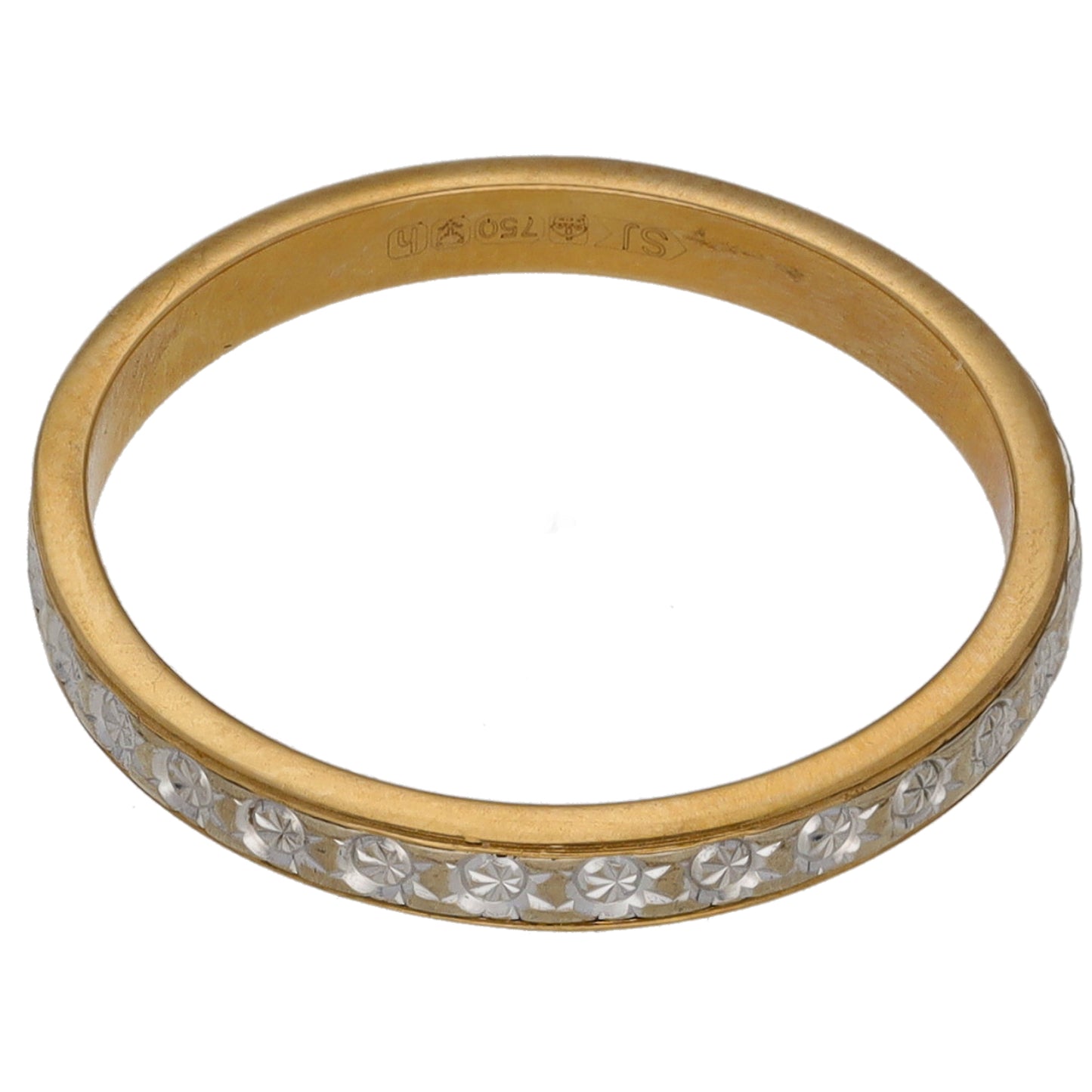 18ct Gold Cubic Zirconia Eternity Ring Size K