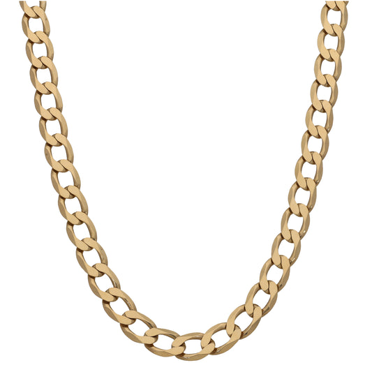 9ct Gold Curb Chain 22"