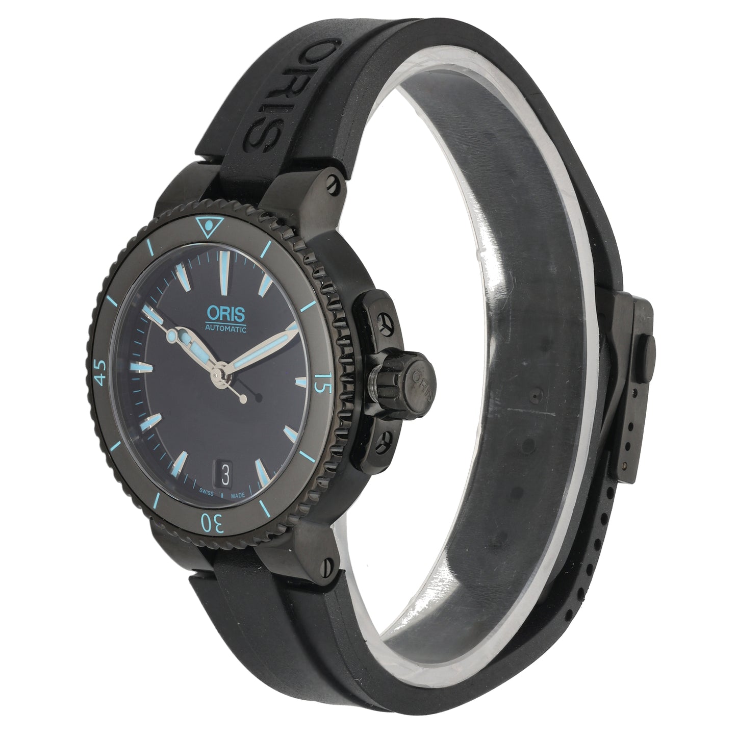 Oris Aquis 7652-47 36mm DLC Stainless Steel Watch