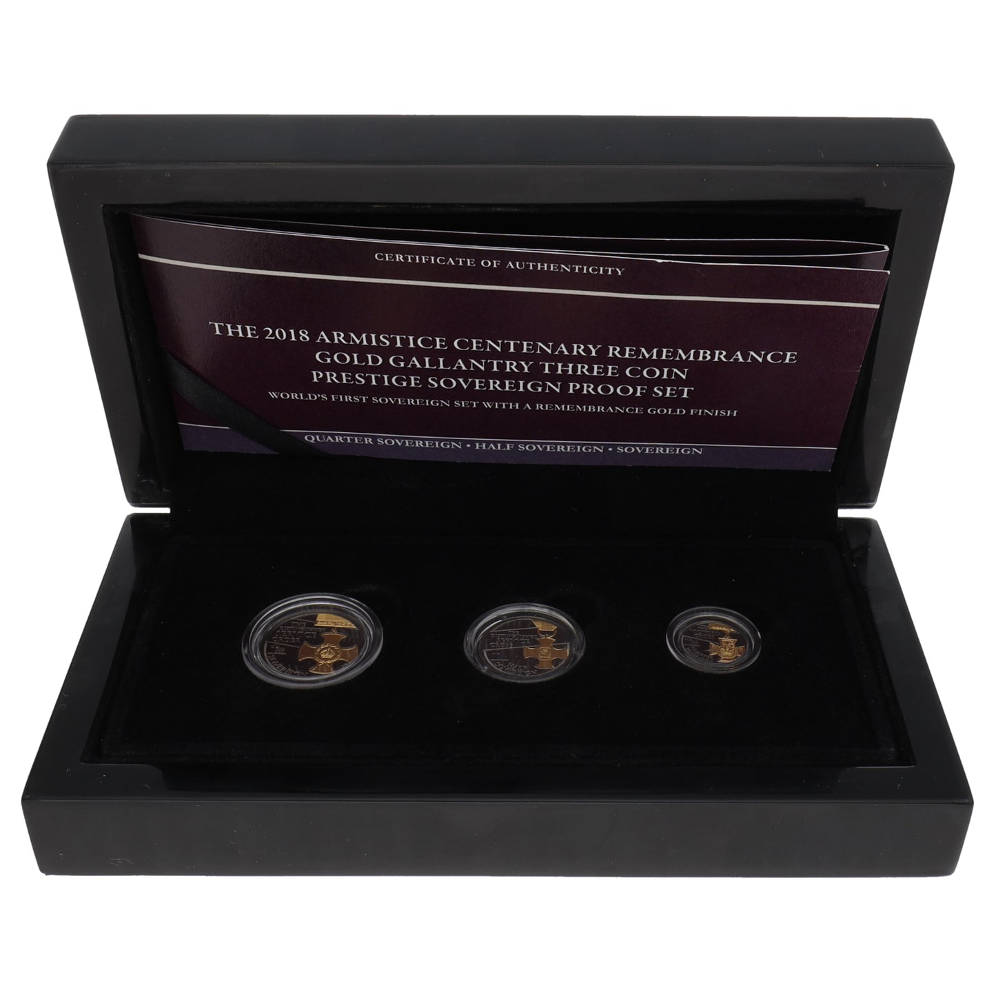 22ct Gold Armistice Remembrance Prestige Sovereign Coin Set