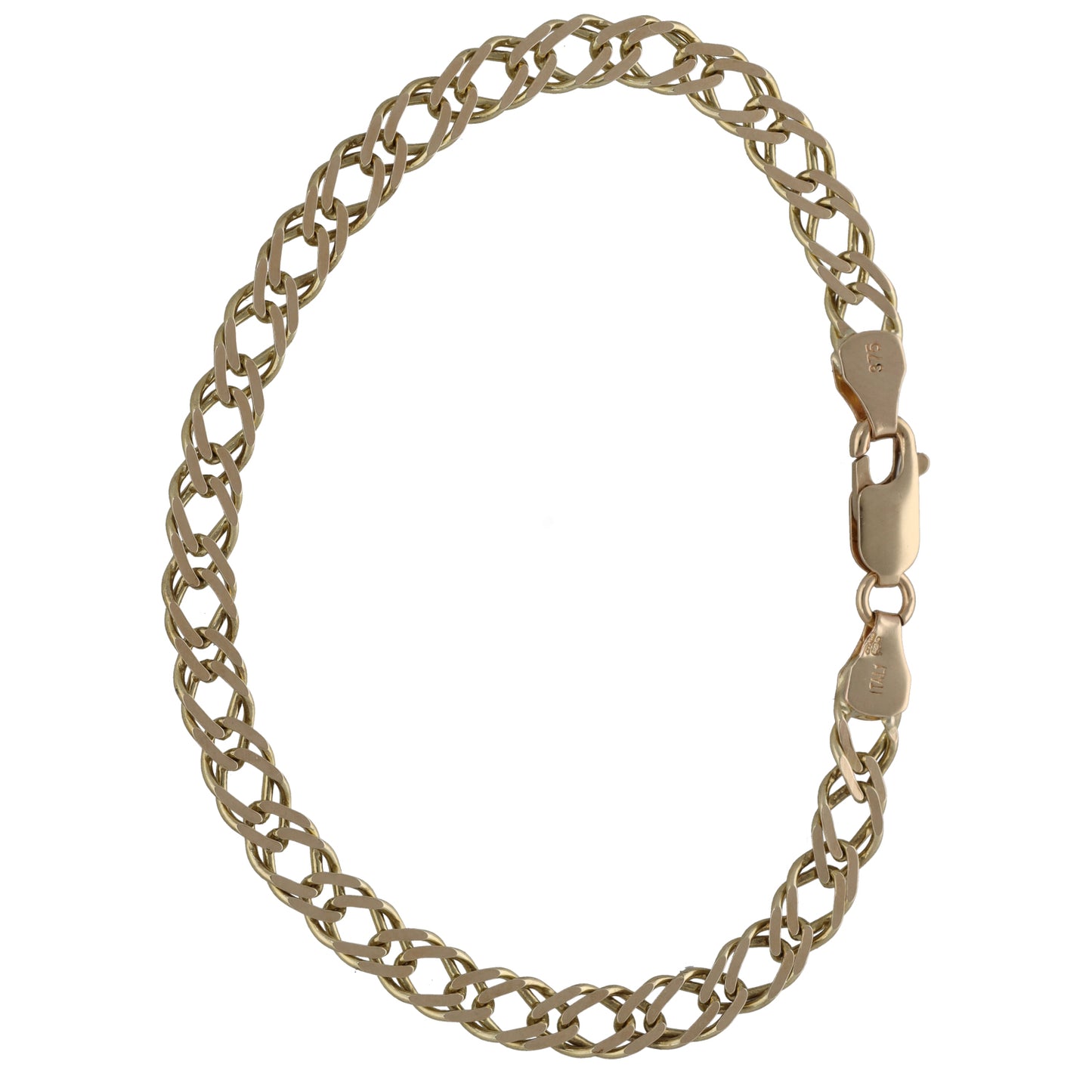 9ct Gold Double Curb Bracelet