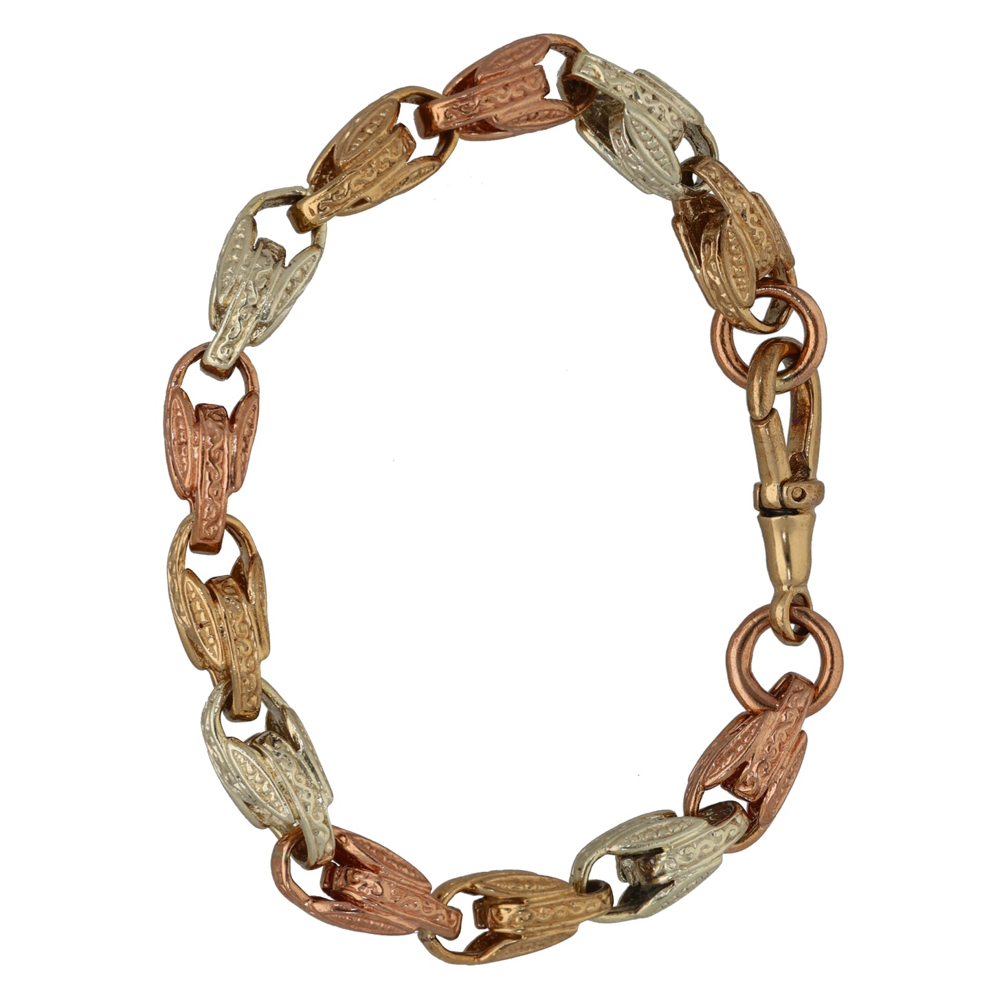 9ct Tricolour Gold Alternative Bracelet
