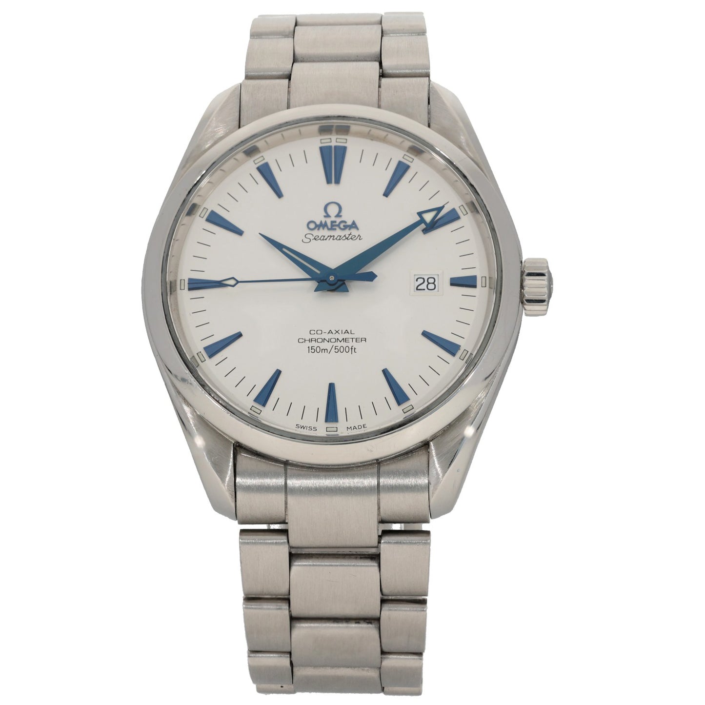 Omega Seamaster Aqua Terra 2502.33.00, white dial, stainless steel, front image