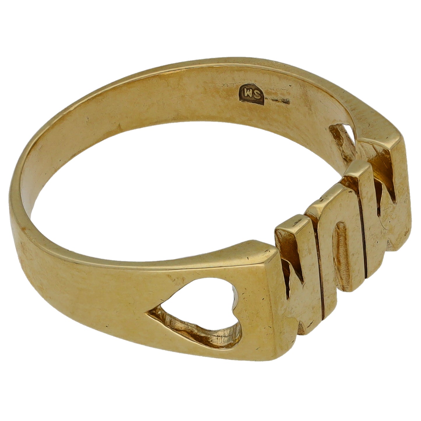 9ct Gold Mum Ring Size N