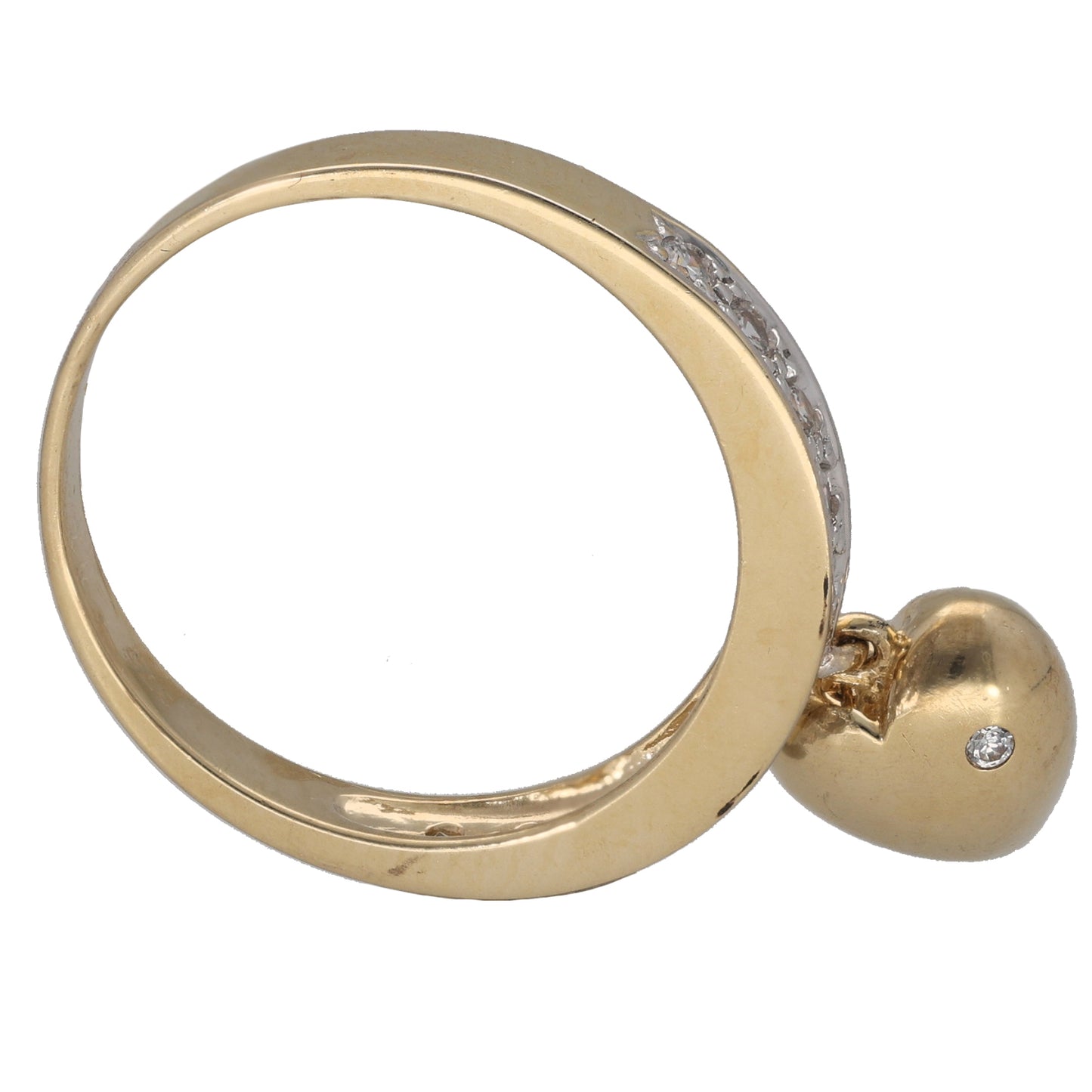 9ct Gold Cubic Zirconia Half Eternity Ring Size T