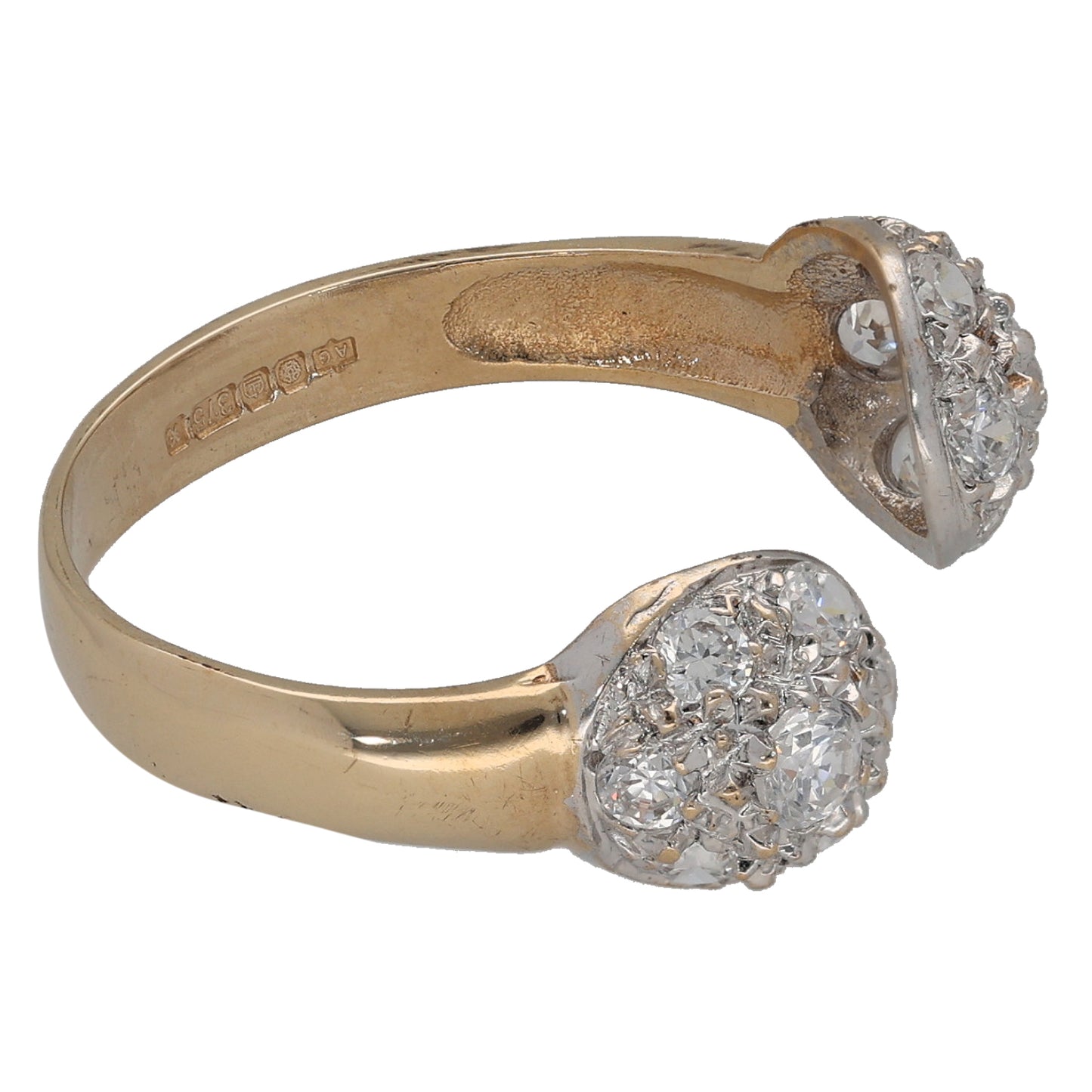 9ct Gold Cubic Zirconia Alternative Ring Size S