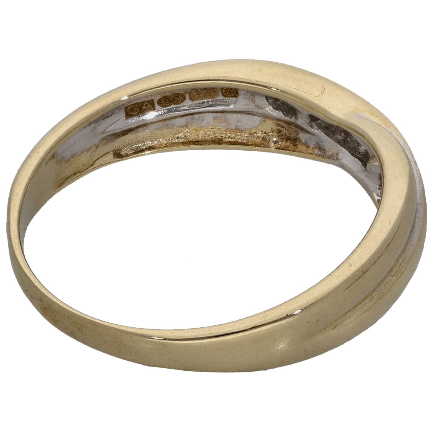 9ct Gold 0.15ct Diamond Half Eternity Ring Size N