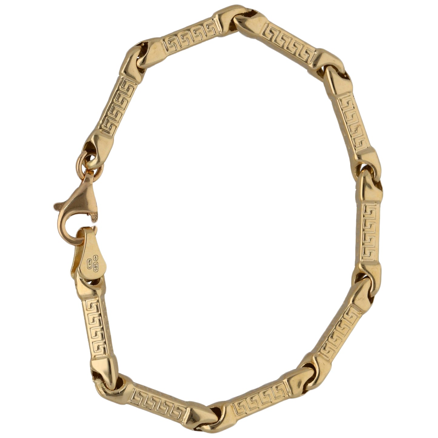 New 14ct Kids Gold Greek Key Bracelet