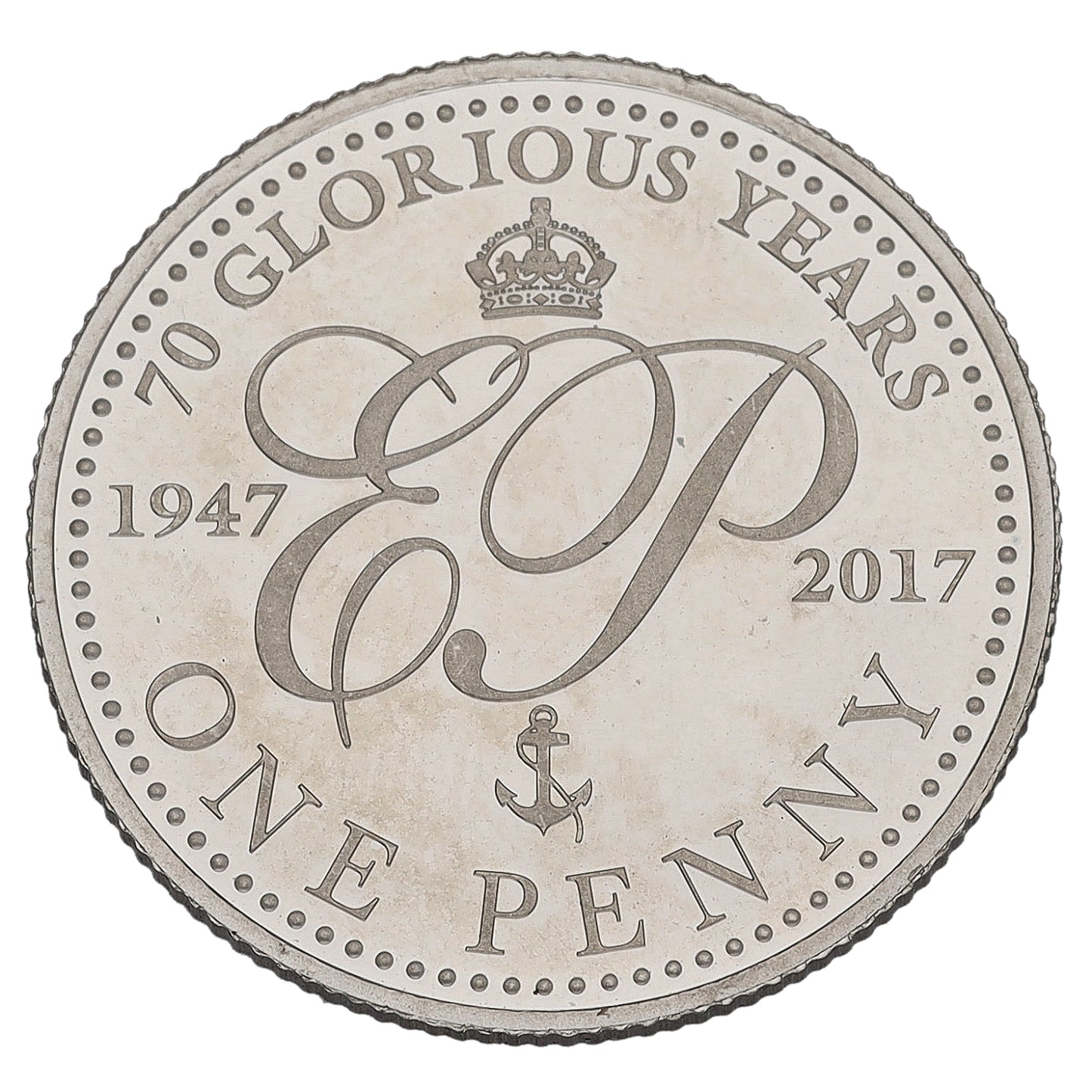 Platinum 70 Glorious Years One Penny Coin 2017
