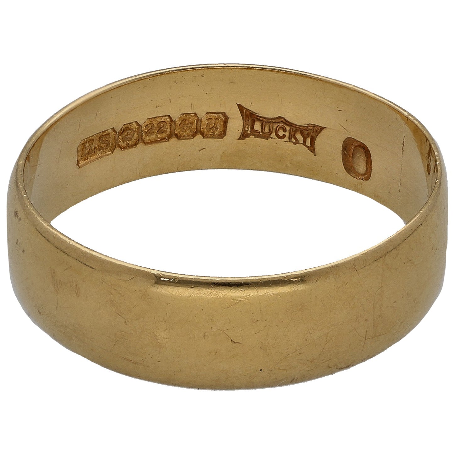 22ct Gold Plain Wedding Ring Size R