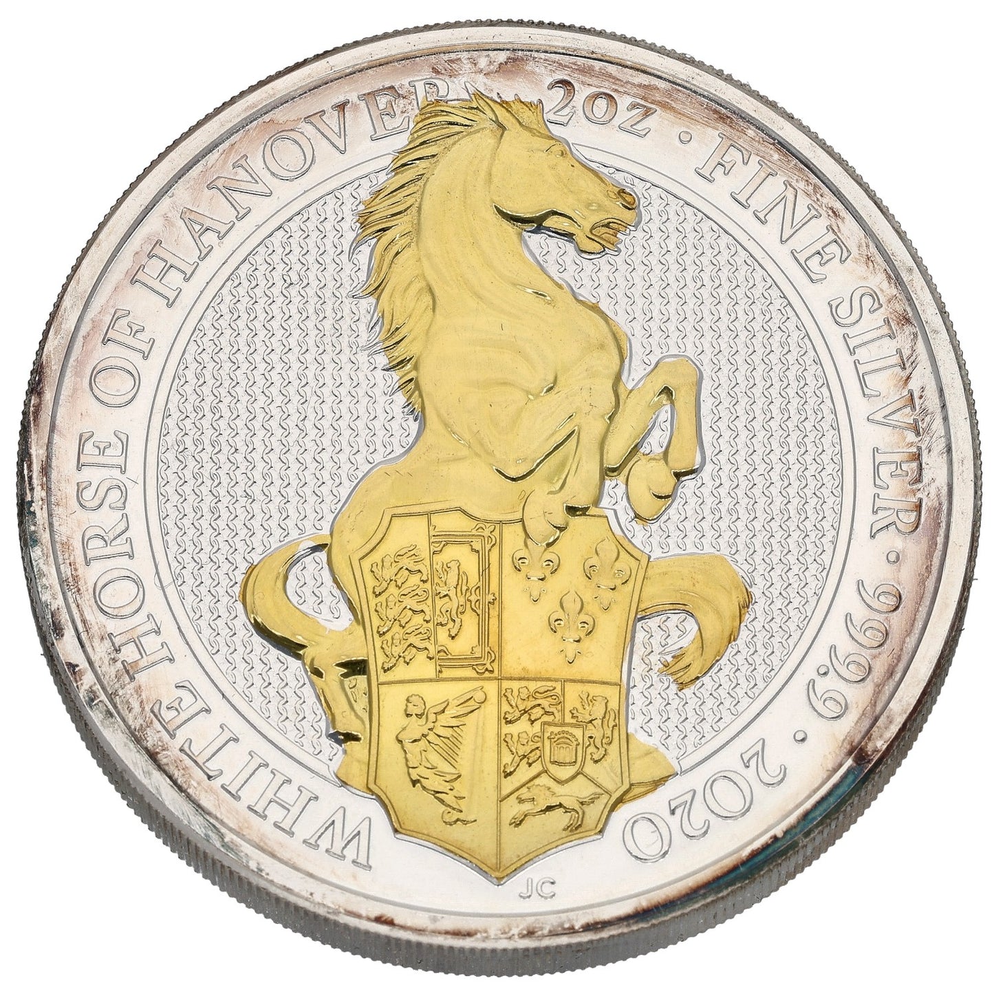 Fine Silver White Horse Of Hanover 2 OZ Coin 2020