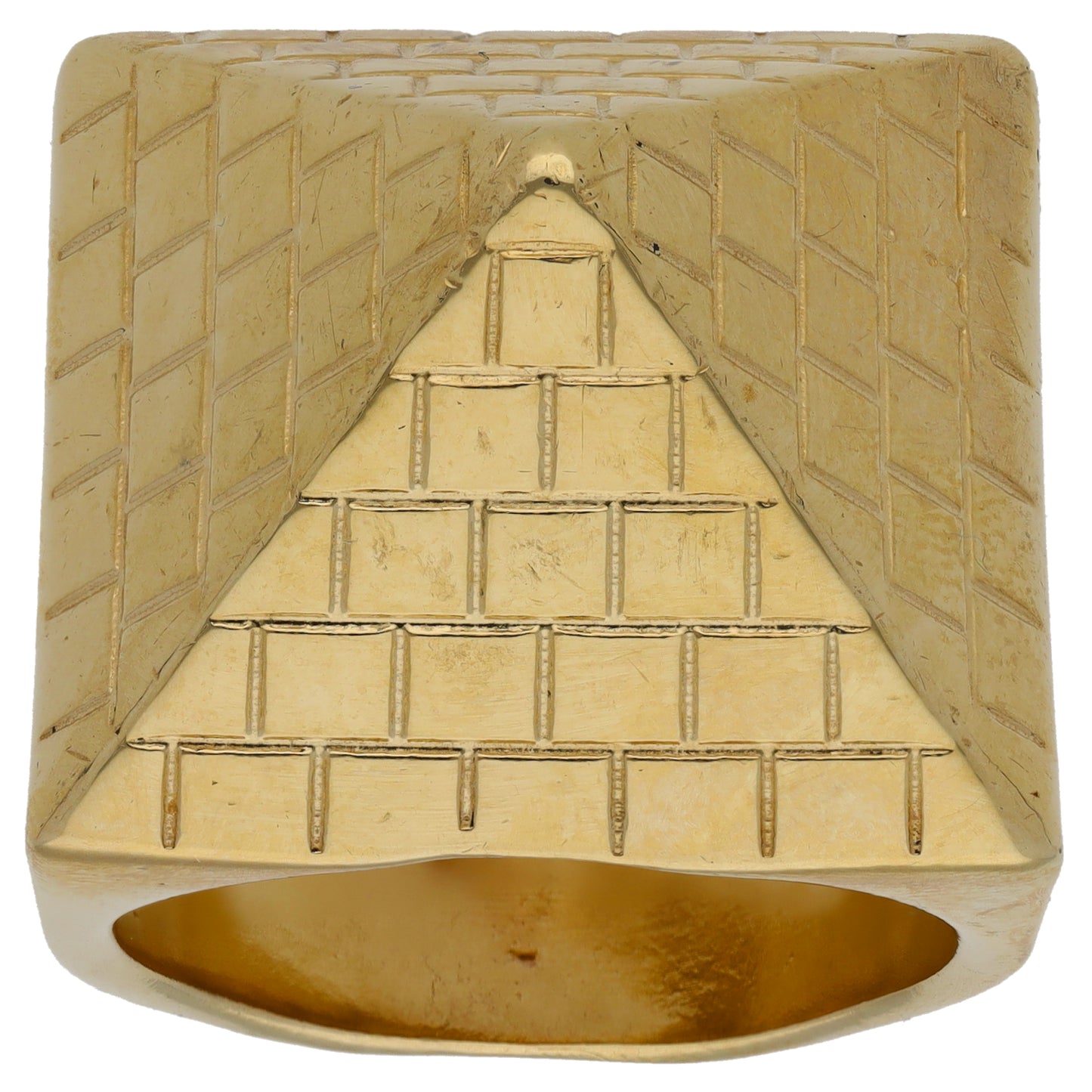 9ct Gold Pyramid Ring Size Y