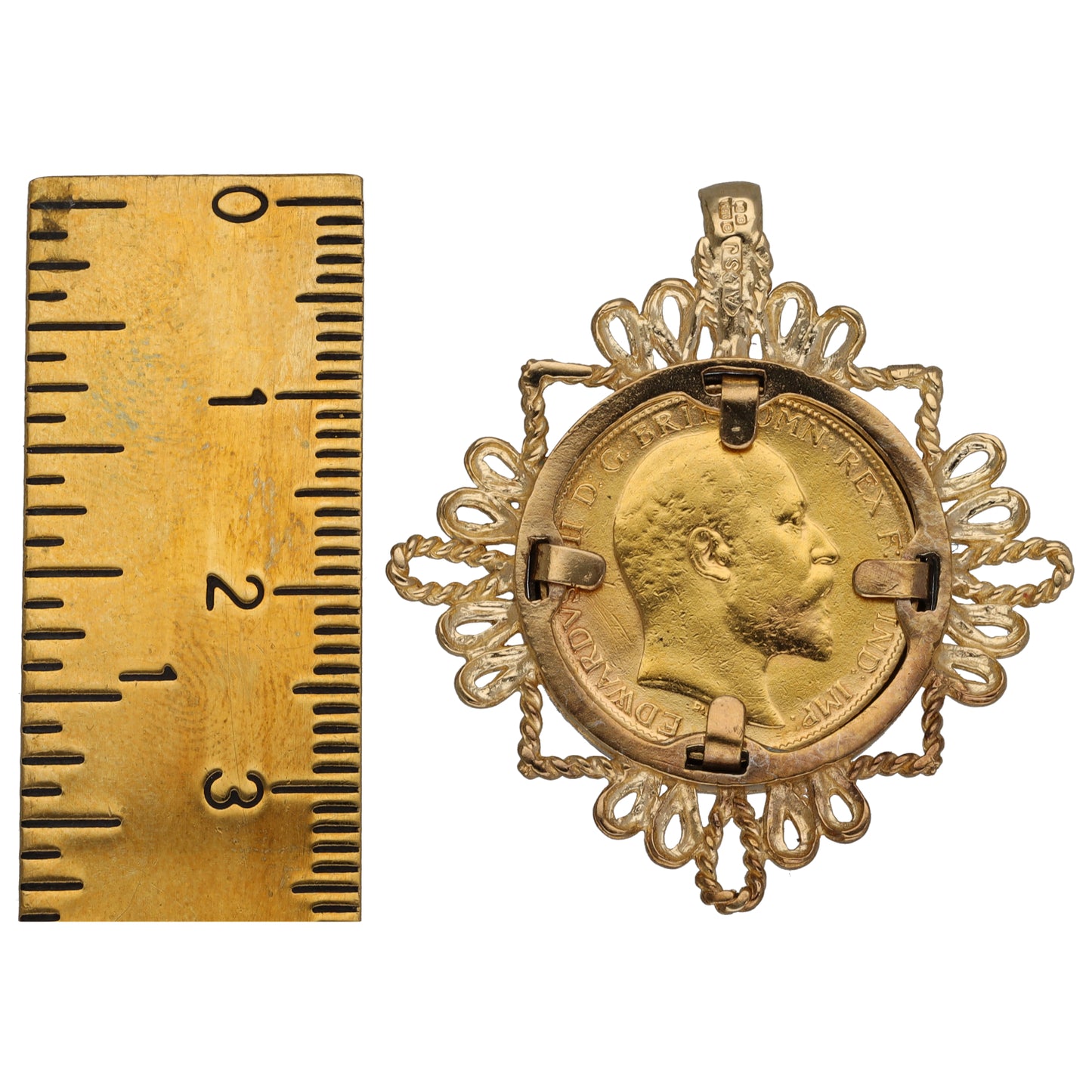 9ct Gold Half Sovereign Coin Pendant