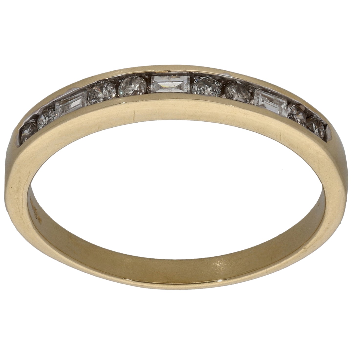 14ct Gold 0.14ct Diamond Alternative Ring Size O