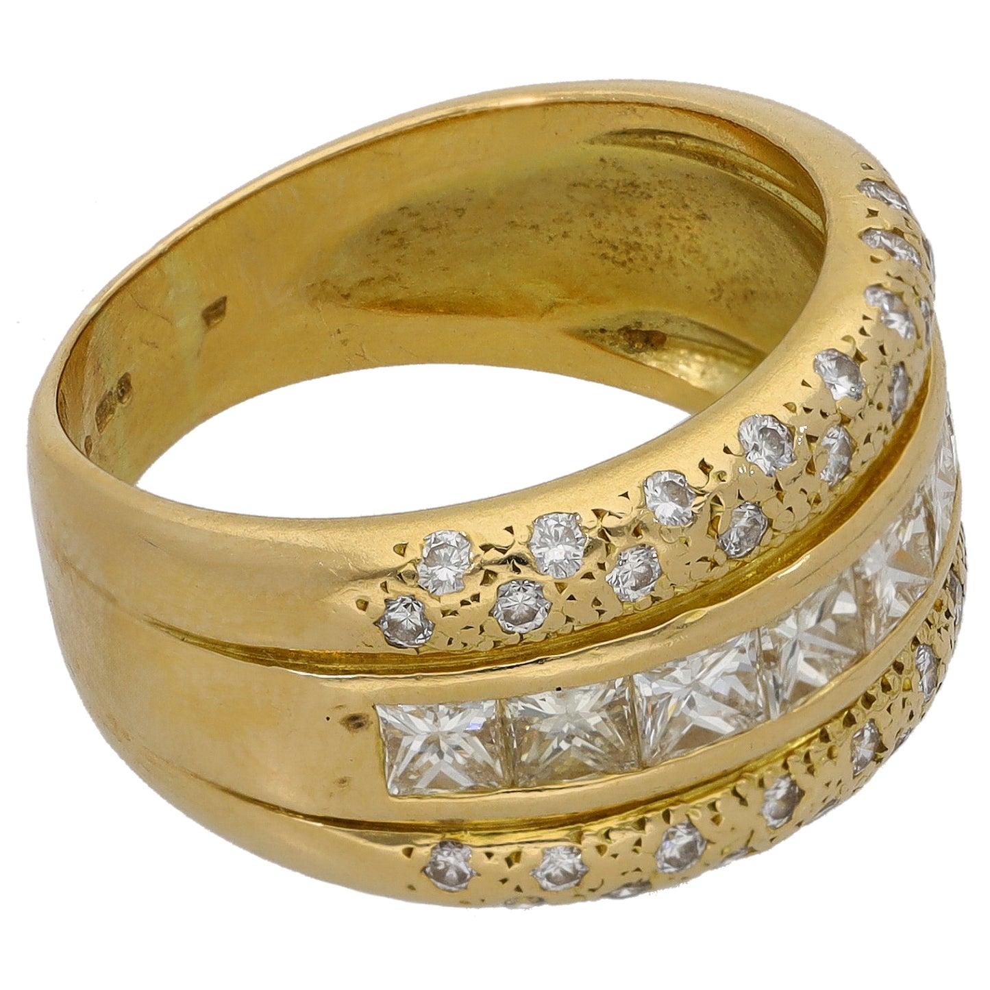 18ct Gold 1.56ct Diamond Dress/Cocktail Ring Size O