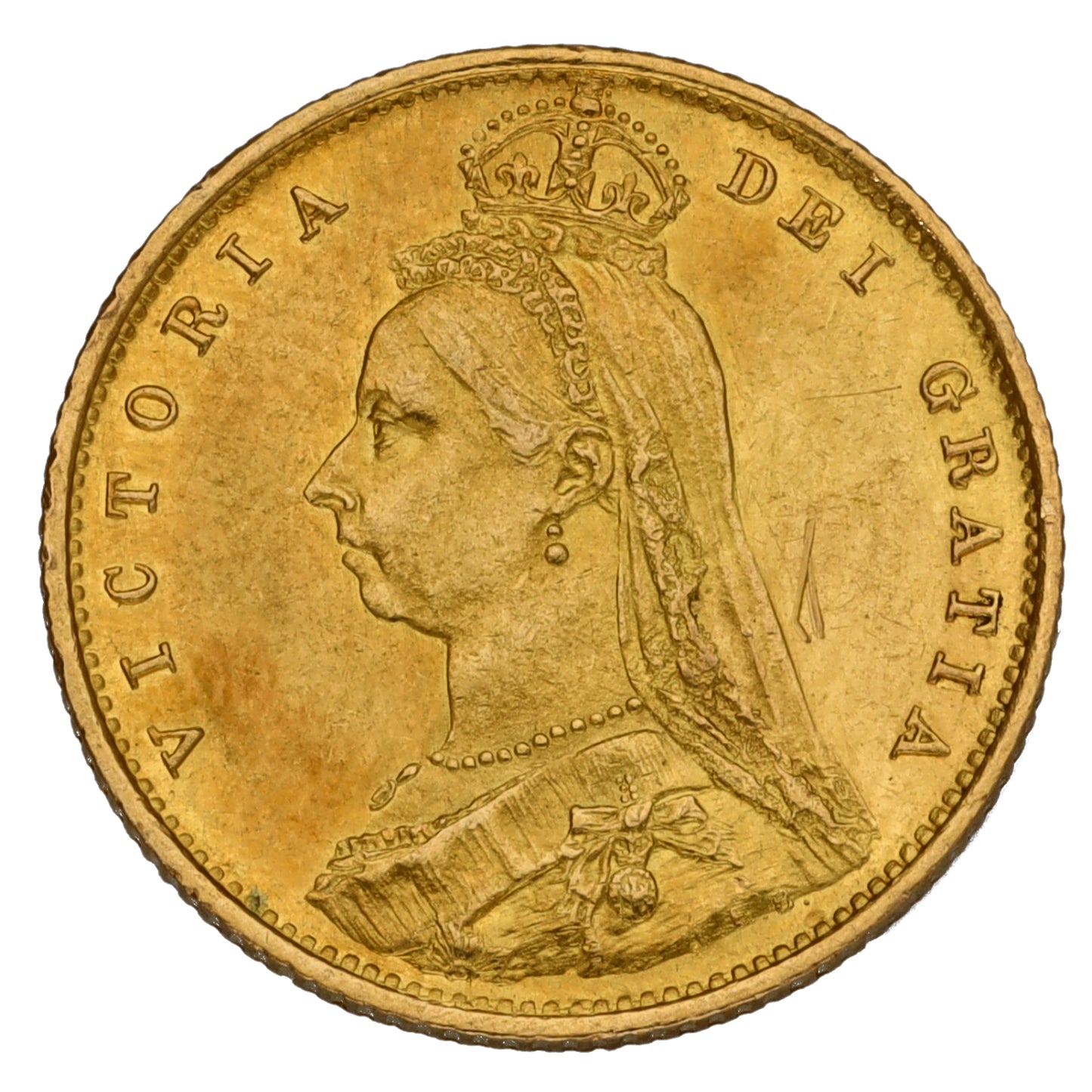 22ct Gold Queen Victoria Half Sovereign Coin 1887