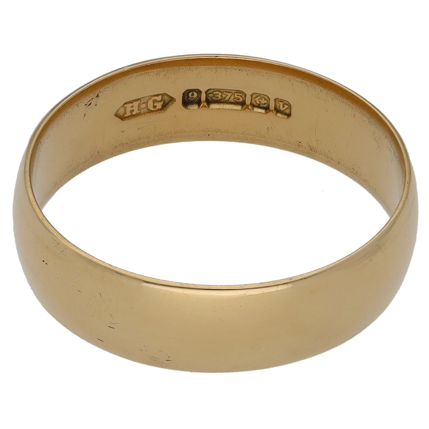 9ct Gold Plain Wedding Ring Size T