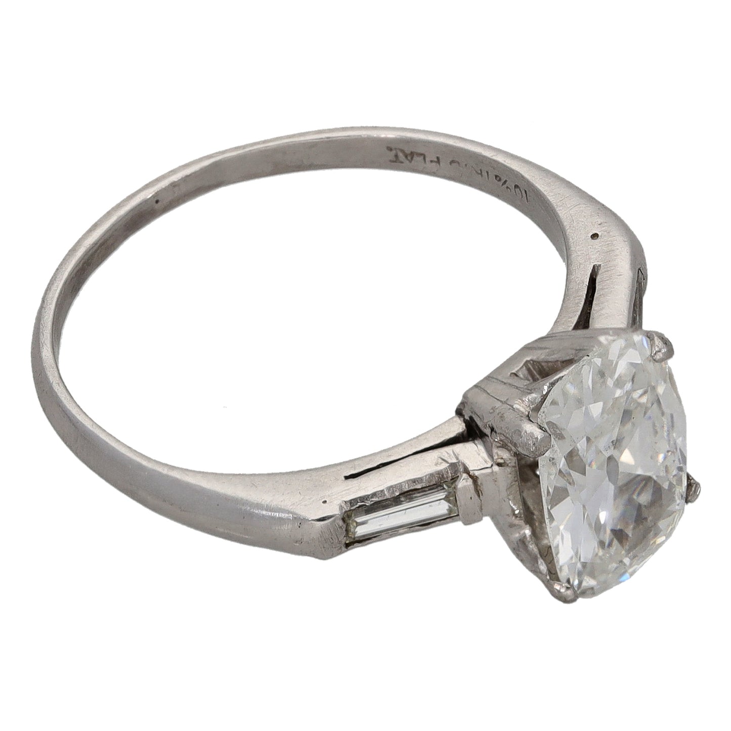 Platinum 2.00ct Laboratory-Grown Diamond Trilogy Ring Size L