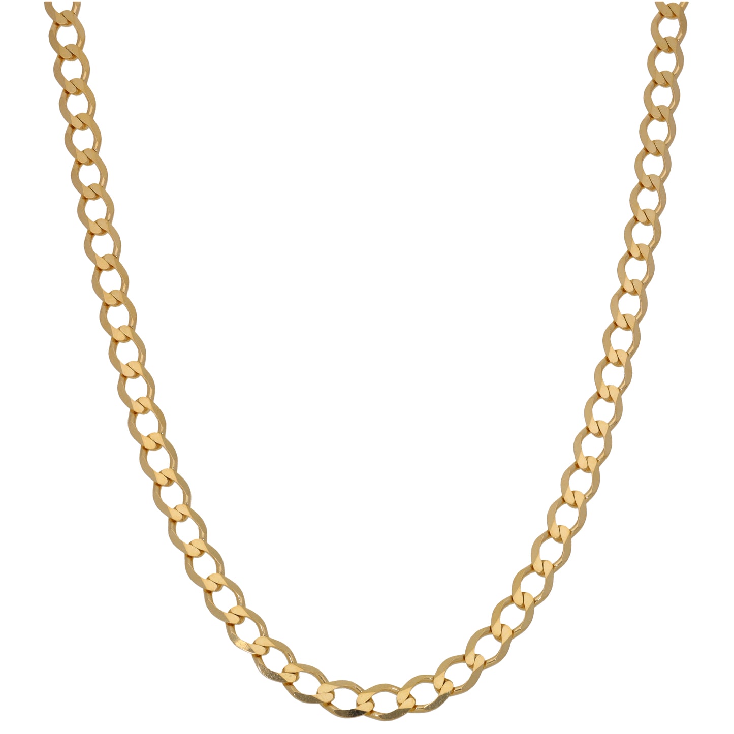 New 9ct Gold Curb Chain 24"