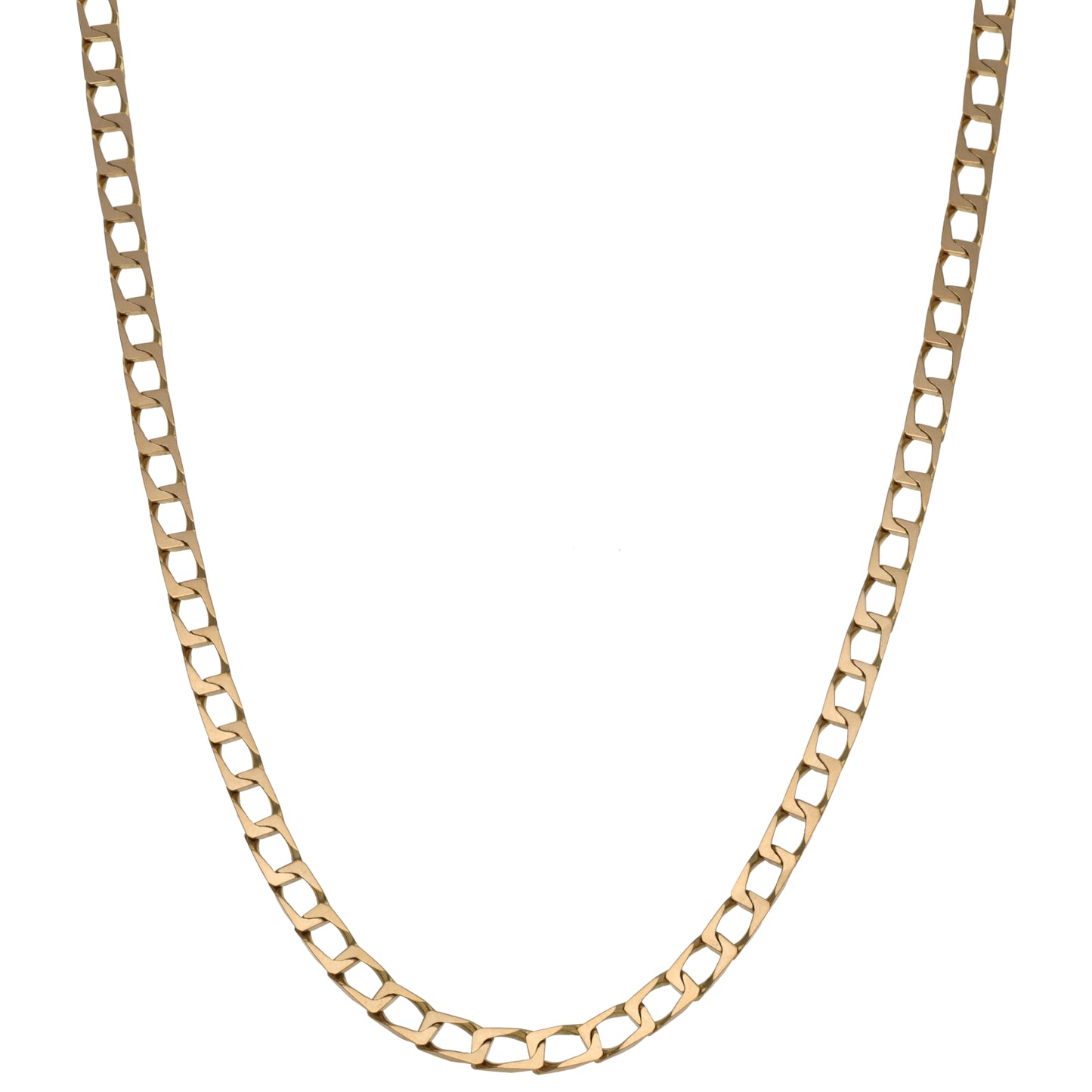 9ct Gold Curb Chain 18"