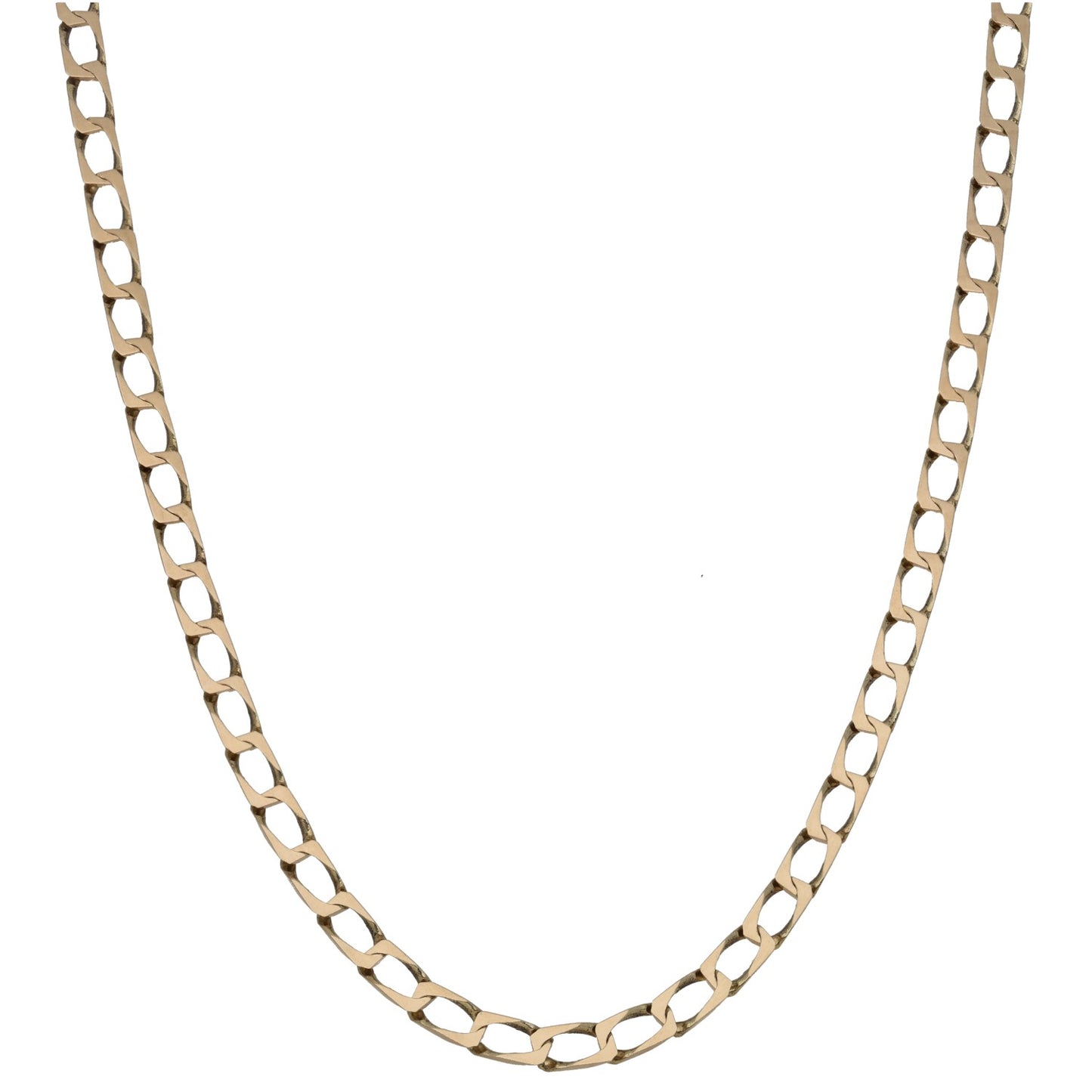 9ct Gold Curb Chain 18"