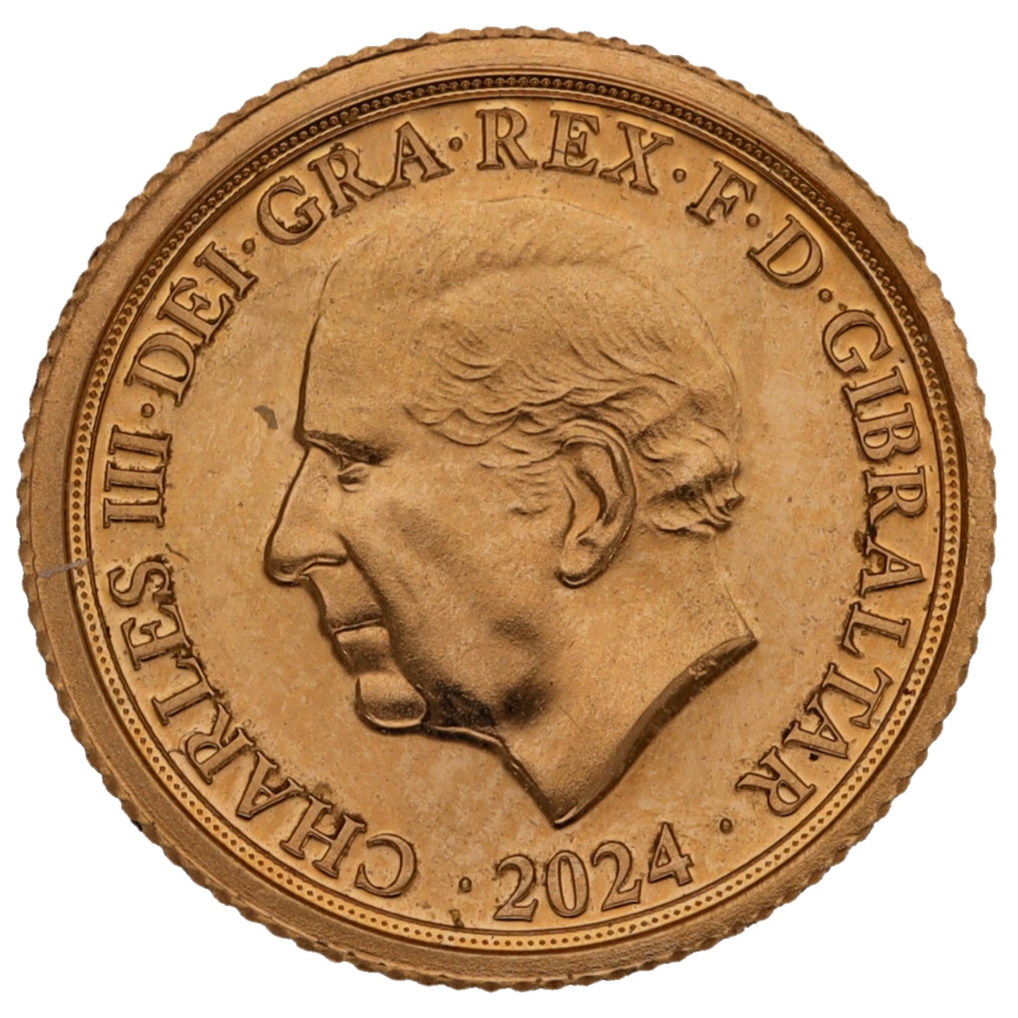 22ct Gold King Charles III Quarter Sovereign Coin 2024