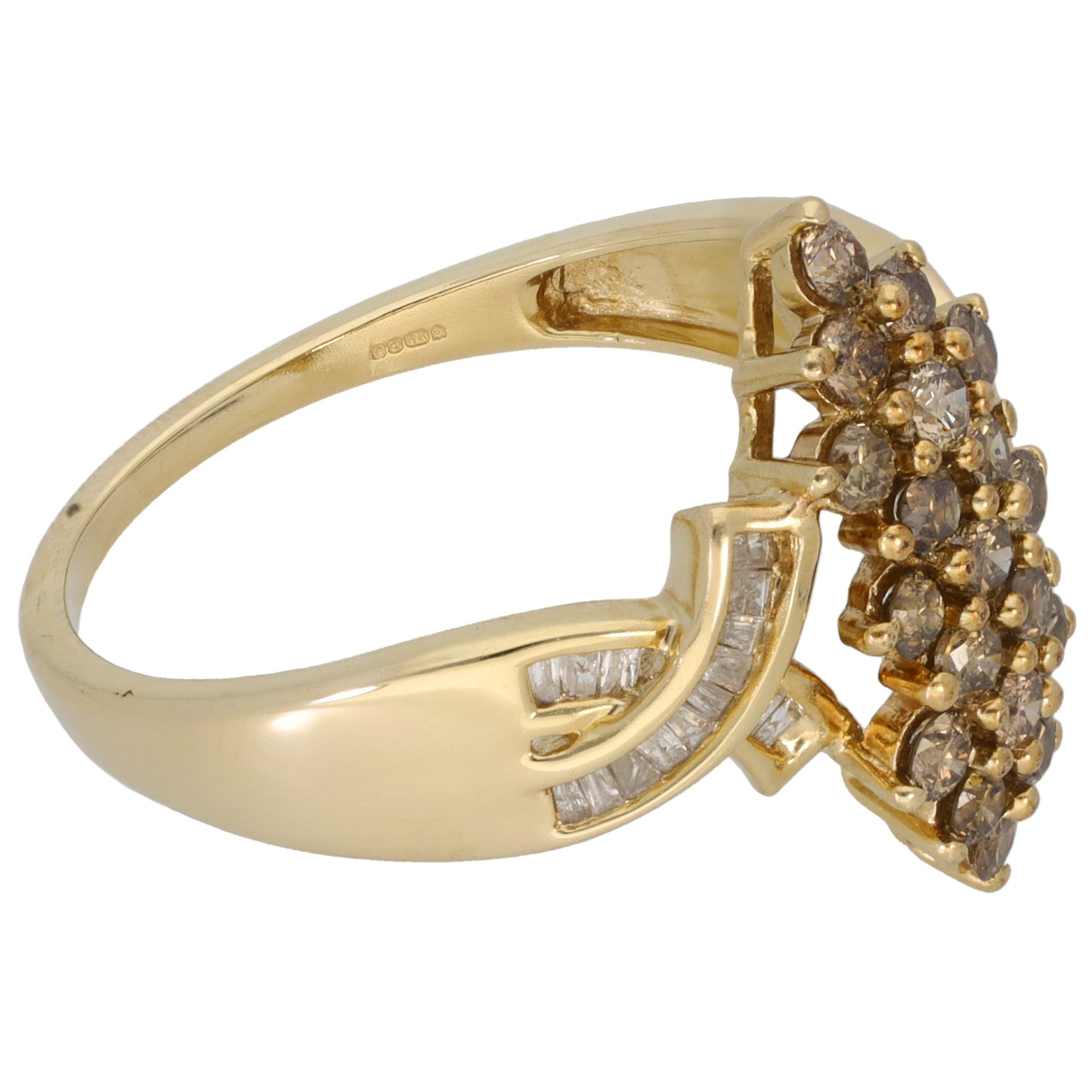 9ct Gold 0.91ct Diamond Dress/Cocktail Ring Size U