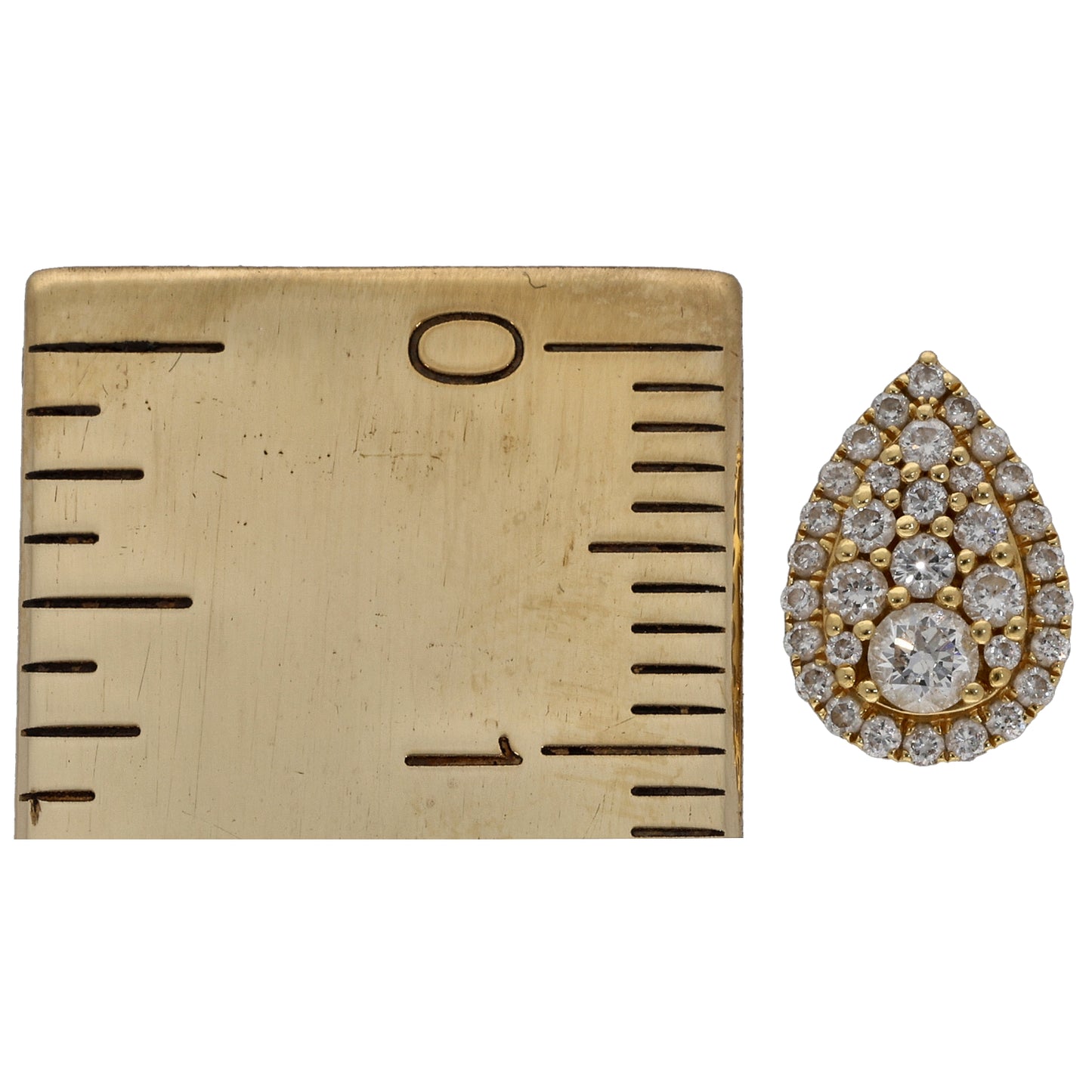 18ct Gold 0.27ct Diamond Cluster Pendant