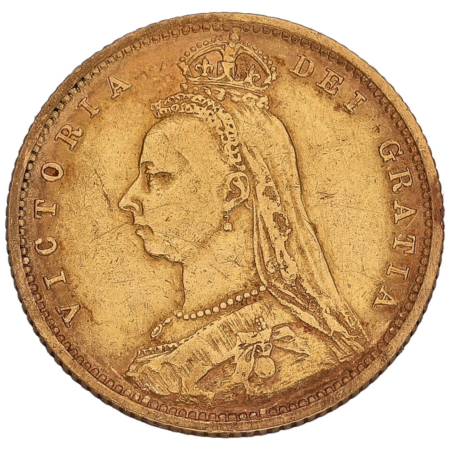 22ct Gold Queen Victoria Half Sovereign Coin 1892