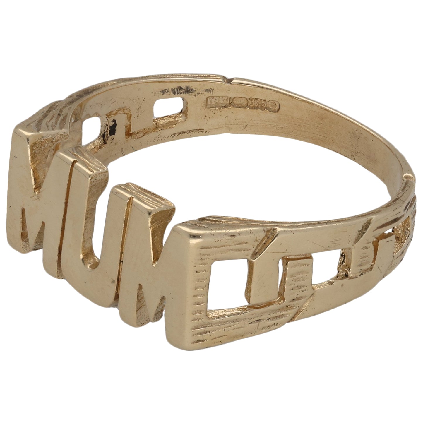 9ct Gold Mum Ring Size S