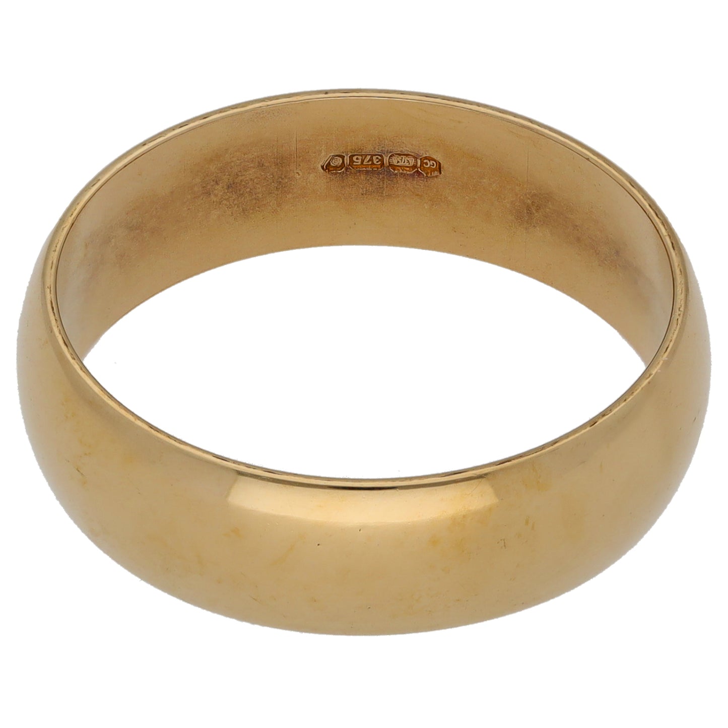 9ct Gold Plain Wedding Ring Size R