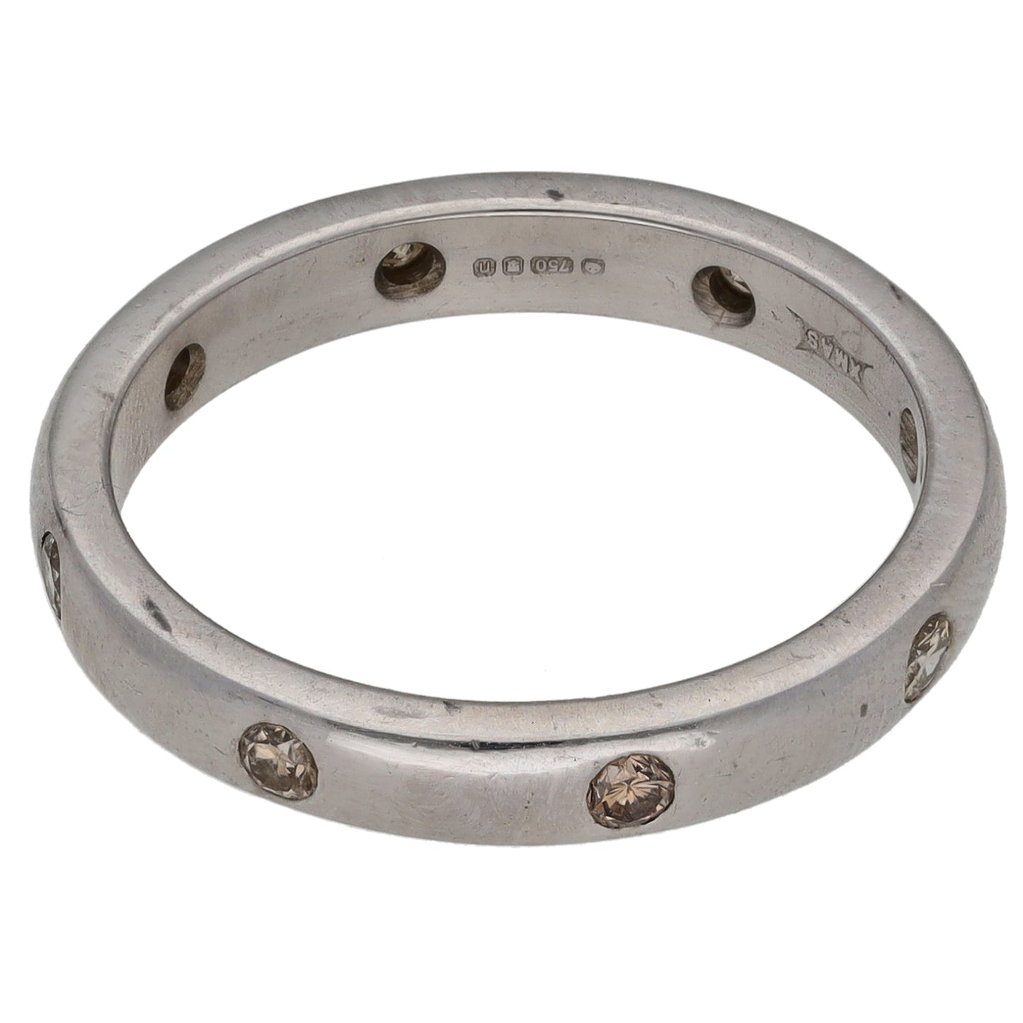18ct White Gold 0.16ct Diamond Eternity Ring Size M