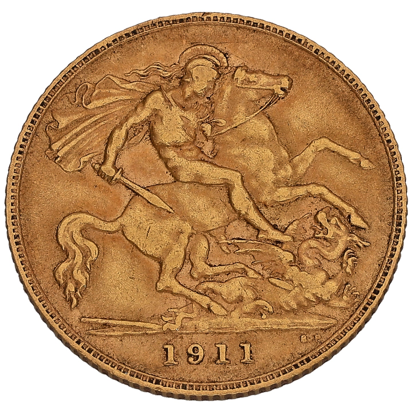 22ct Gold King George V Half Sovereign Coin 1911