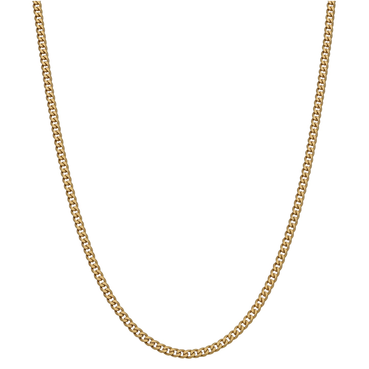 18ct Gold Curb Chain 18"