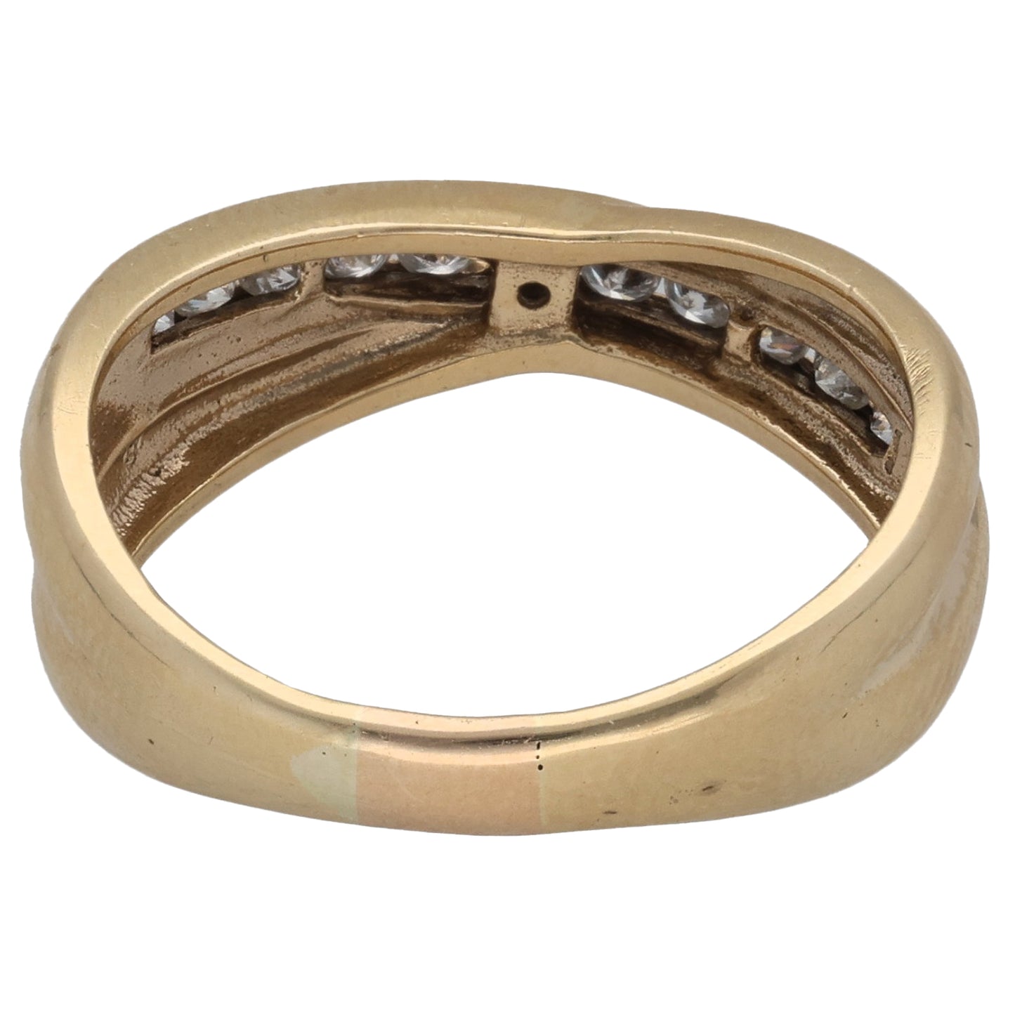 9ct Gold 0.25ct Diamond Half Eternity Ring Size N