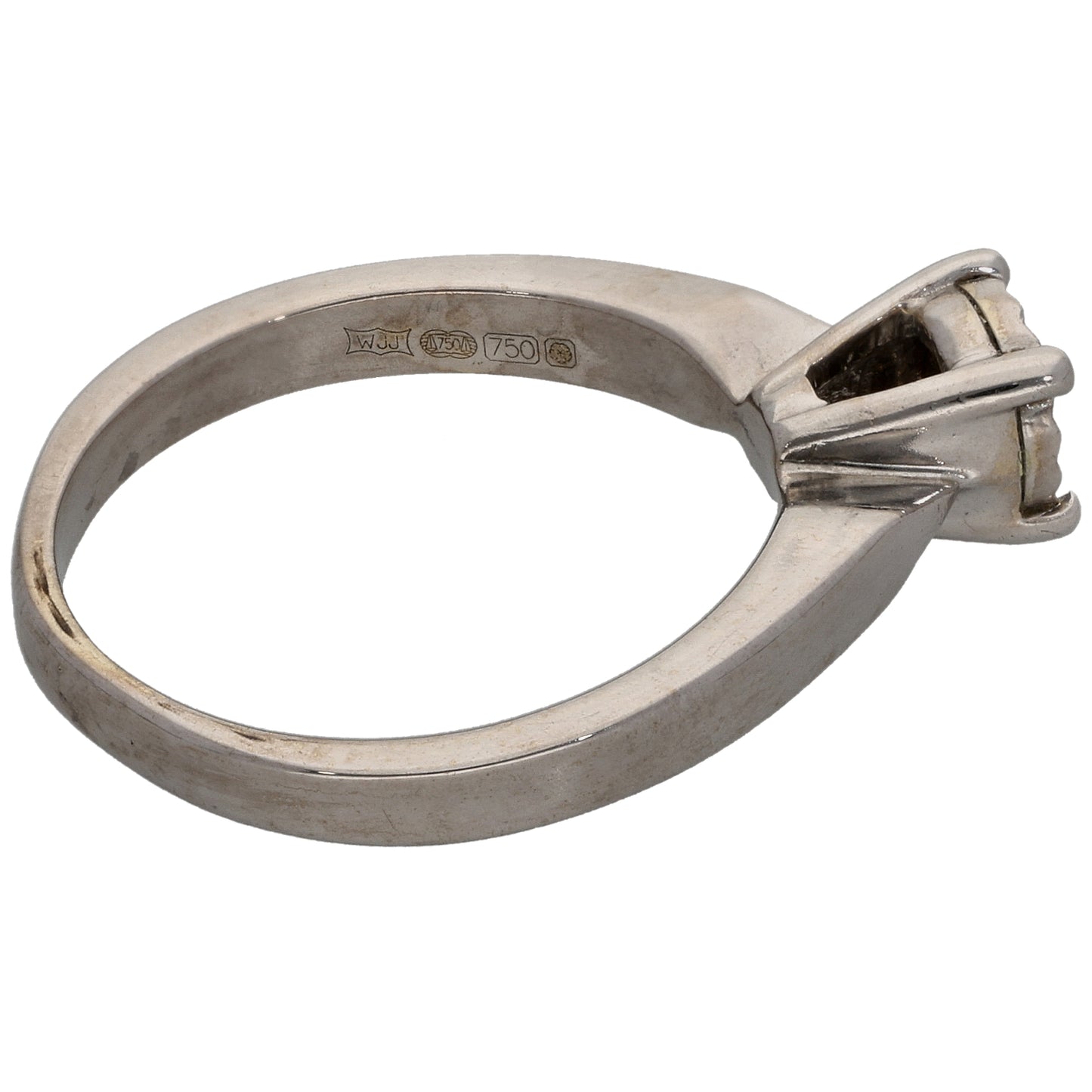 18ct White Gold 0.25ct Diamond Solitaire Ring Size O