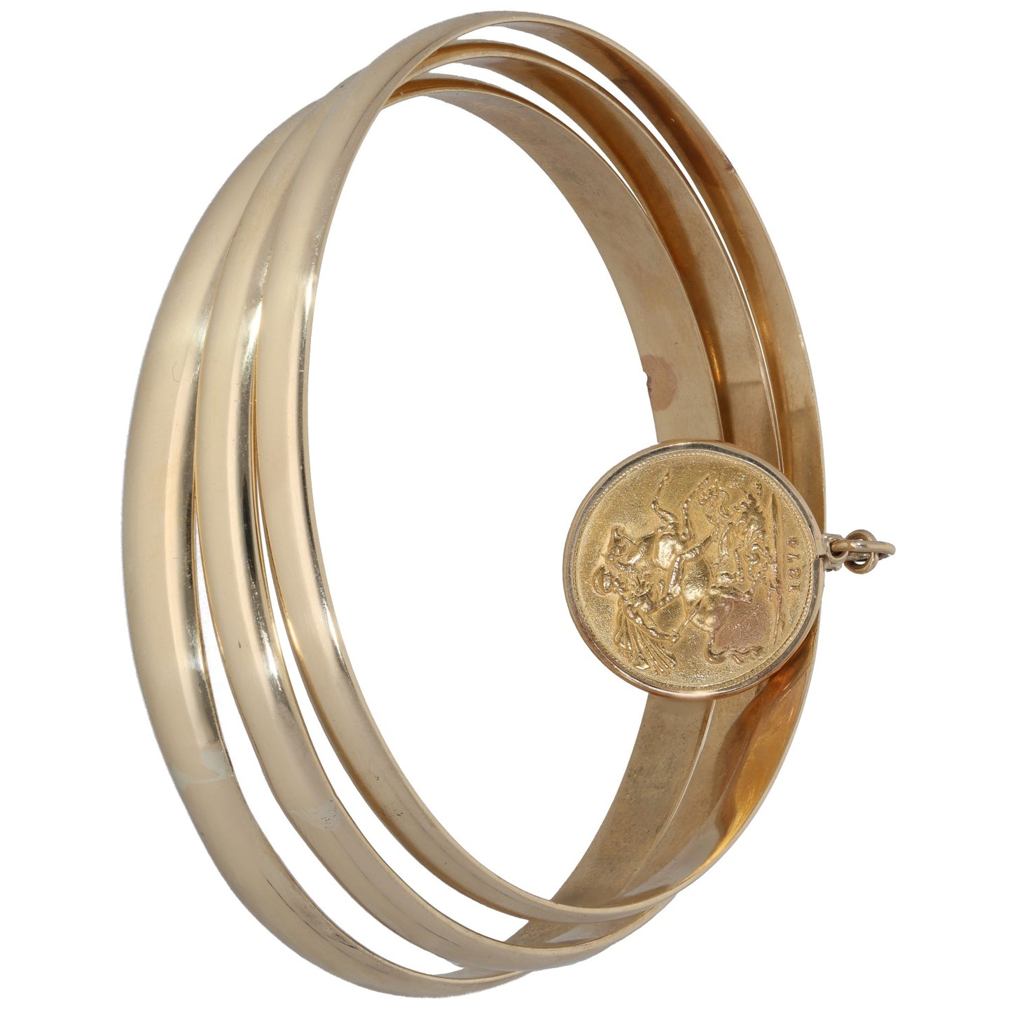 9ct Gold Full Sovereign Single Coin Bracelet